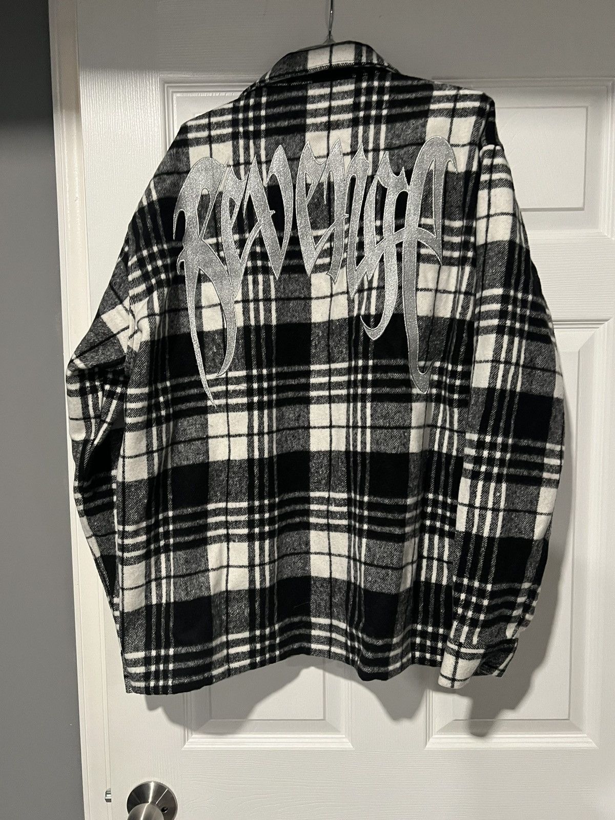Revenge Revenge embroidered Zip up Flannel black white Size US L / EU 52-54 / 3 - 4 Thumbnail