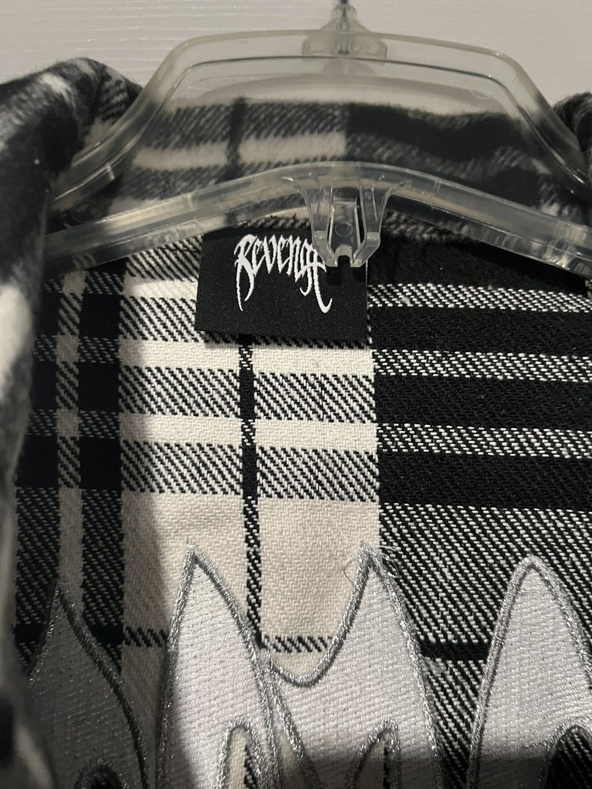 Revenge Revenge embroidered Zip up Flannel black white Size US L / EU 52-54 / 3 - 2 Thumbnail