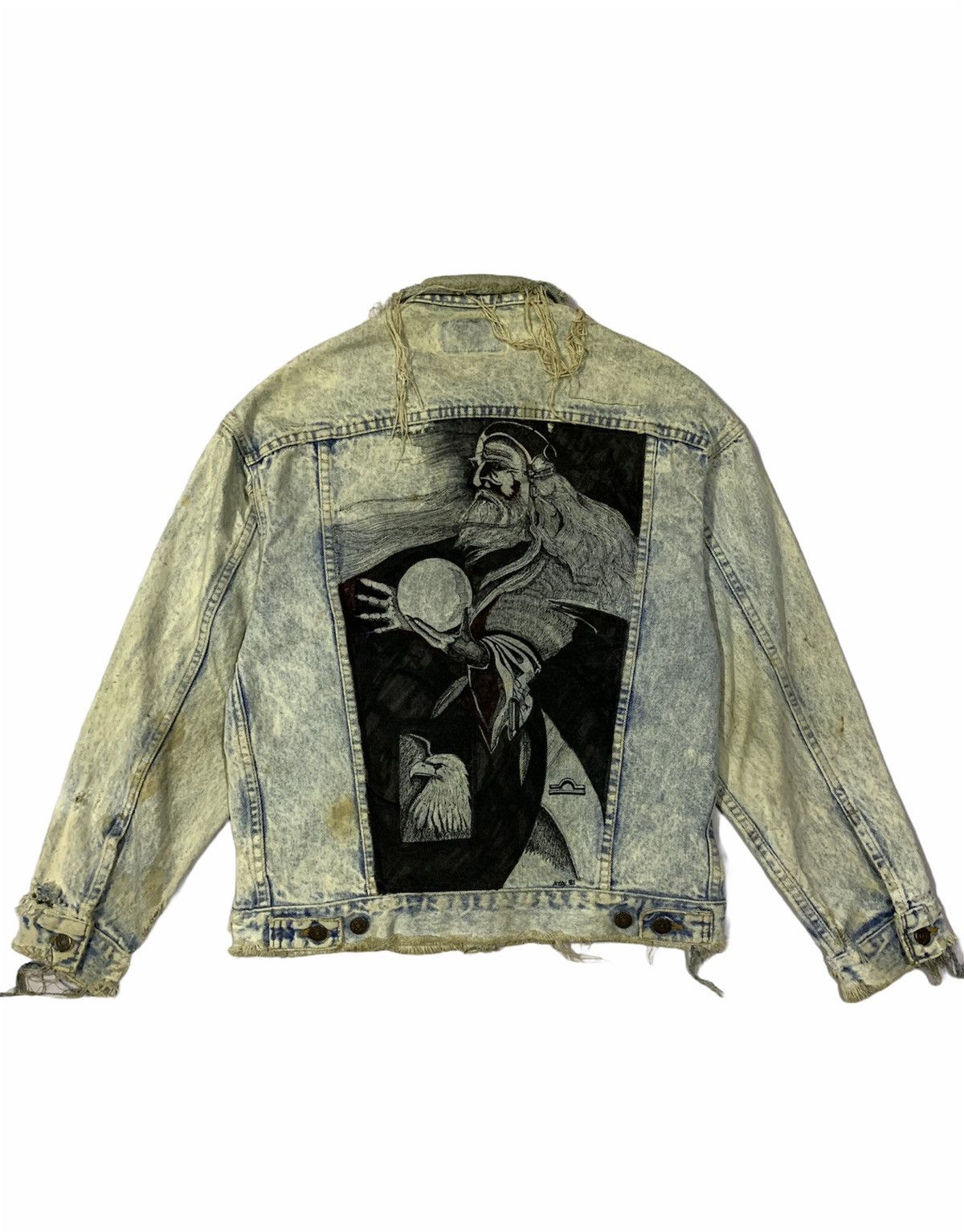 Levi's Vintage Clothing 🔥VINTAGE 80s DISTRESSED LEVIS TRUCKERS JACKET Size US S / EU 44-46 / 1 - 1 Thumbnail