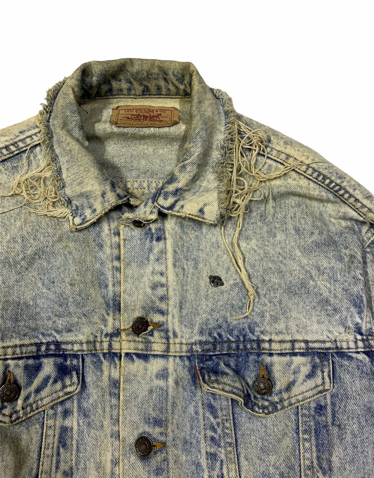 Levi's Vintage Clothing 🔥VINTAGE 80s DISTRESSED LEVIS TRUCKERS JACKET Size US S / EU 44-46 / 1 - 5 Thumbnail