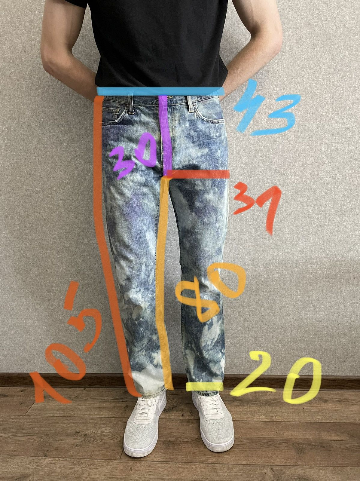 Carhartt × Carhartt Wip CARHARTT WIP Davies Pants jeans Tie Dye effect hand made Size US 32 / EU 48 - 15 Thumbnail