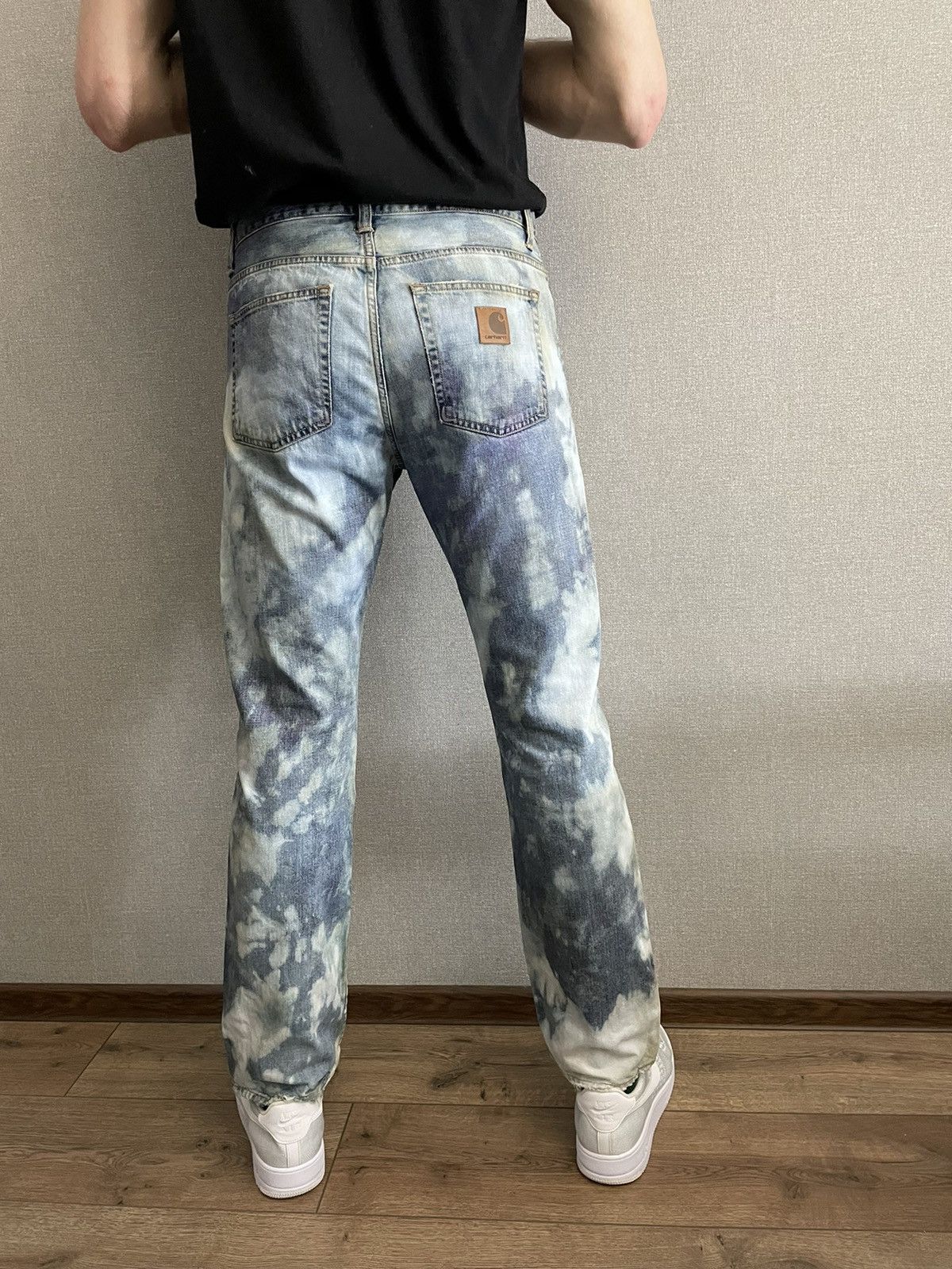 Carhartt × Carhartt Wip CARHARTT WIP Davies Pants jeans Tie Dye effect hand made Size US 32 / EU 48 - 9 Thumbnail