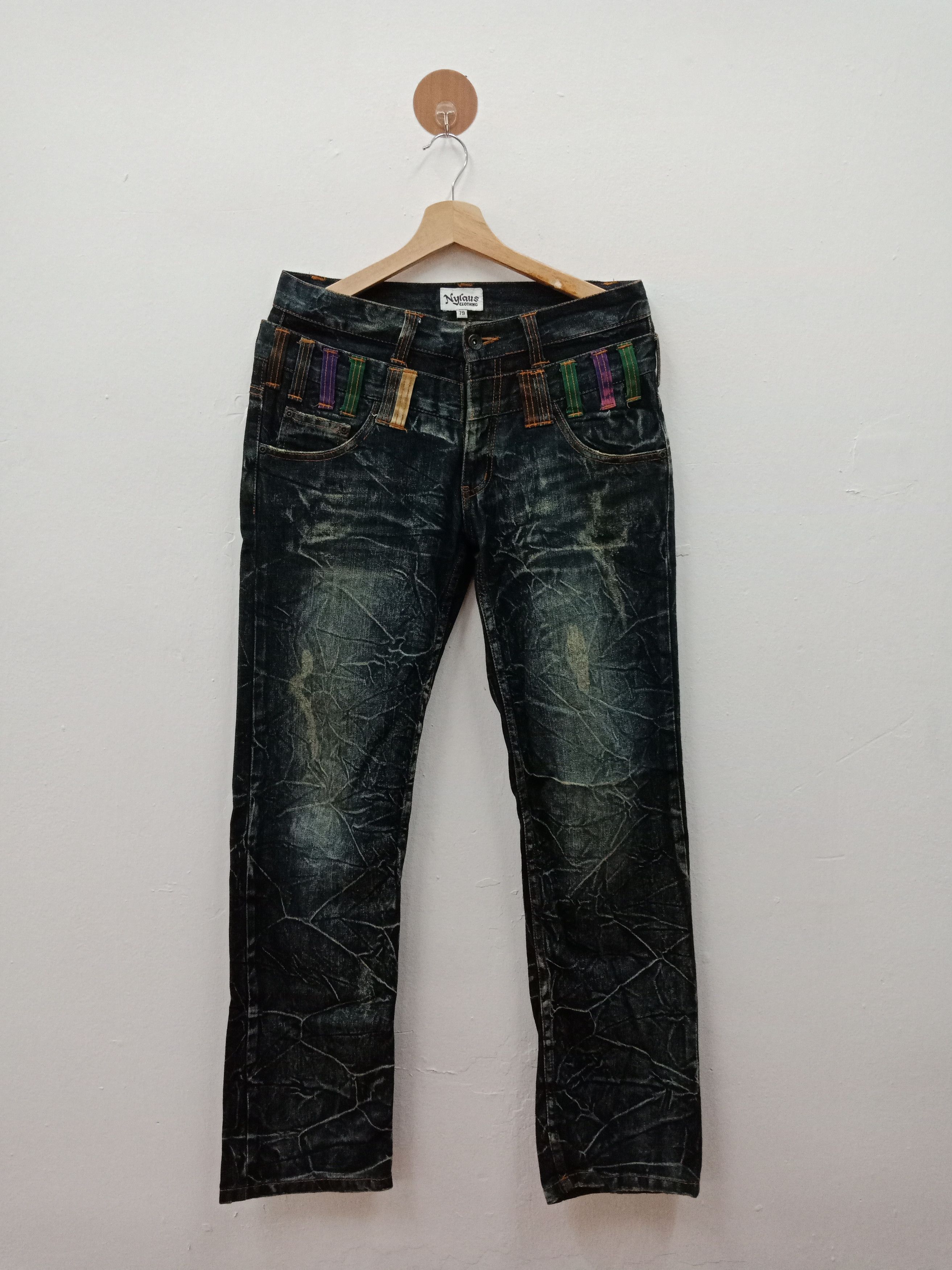 Nylaus Double Waist Rusty Distressed Shredded
