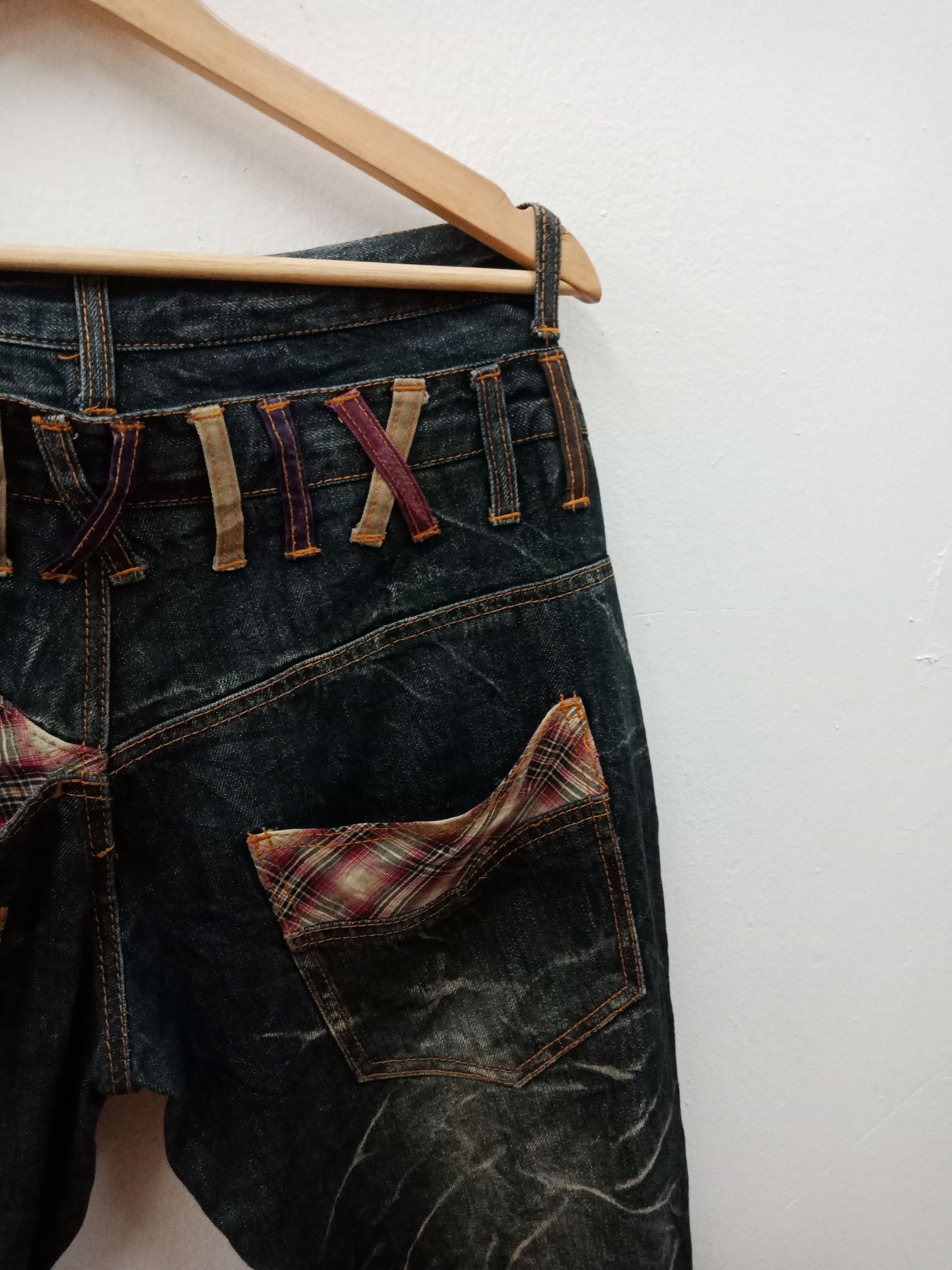In The Attic Nylaus Double Waist Patchworks MultiZippers Foldable Legs Size US 32 / EU 48 - 7 Thumbnail