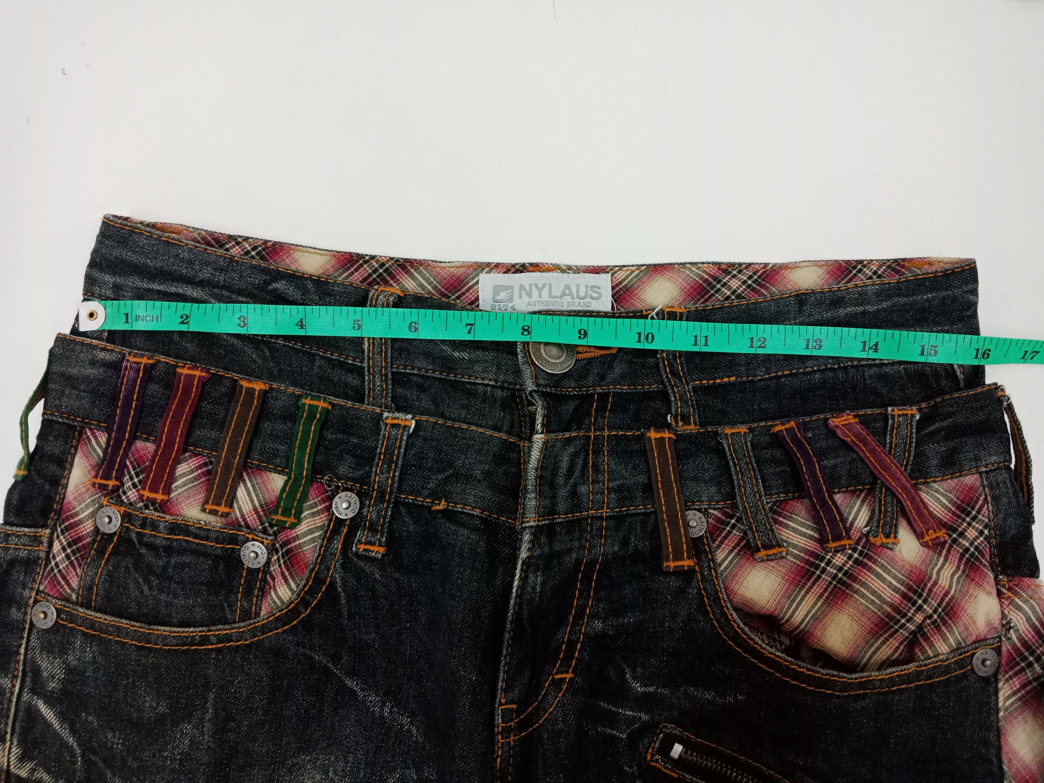 In The Attic Nylaus Double Waist Patchworks MultiZippers Foldable Legs Size US 32 / EU 48 - 11 Thumbnail