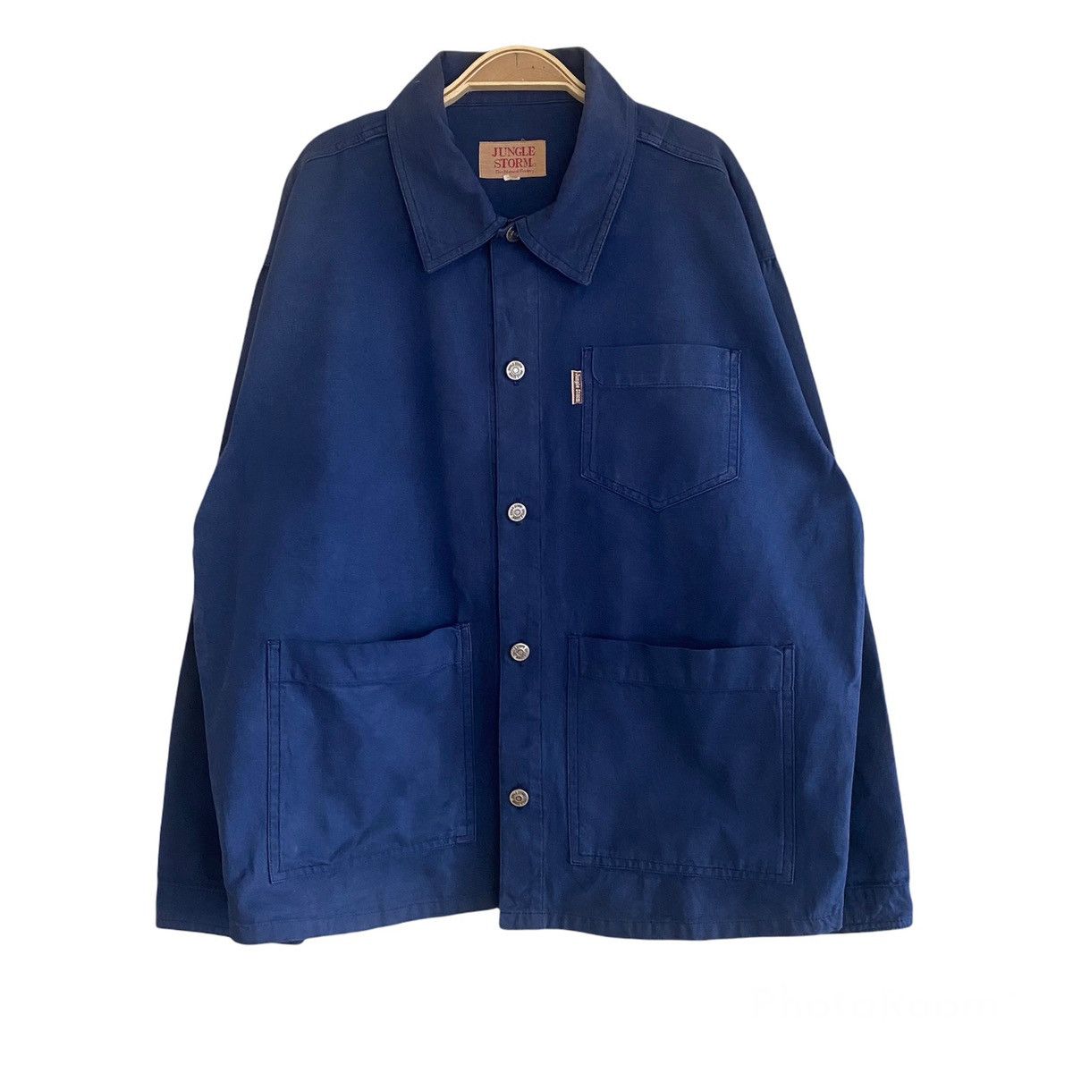 Japanese Brand Vintage Japanese JUNGLE STORM Canvas Chore Jacket Sunfaded Size US M / EU 48-50 / 2 - 1 Thumbnail