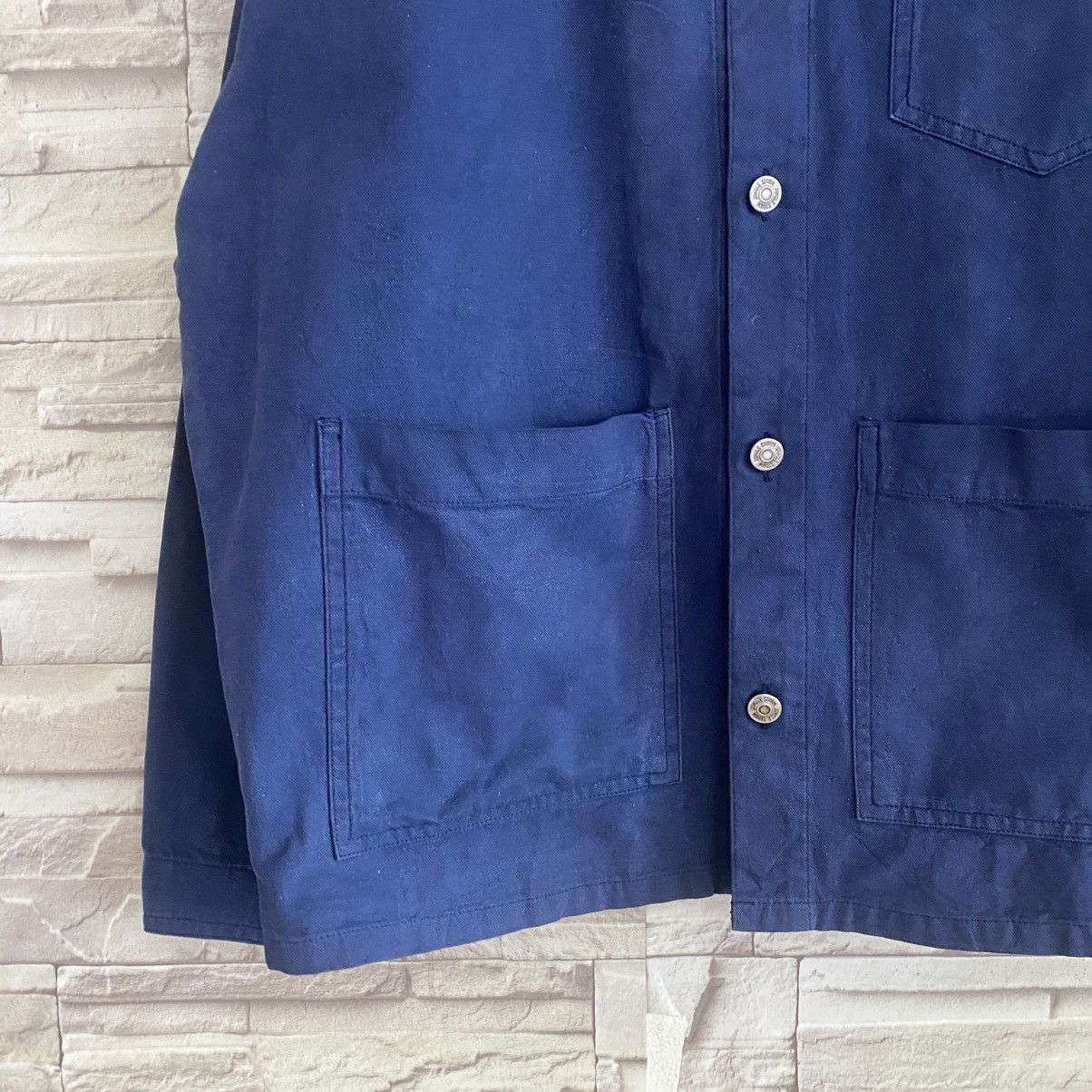Japanese Brand Vintage Japanese JUNGLE STORM Canvas Chore Jacket Sunfaded Size US M / EU 48-50 / 2 - 4 Thumbnail
