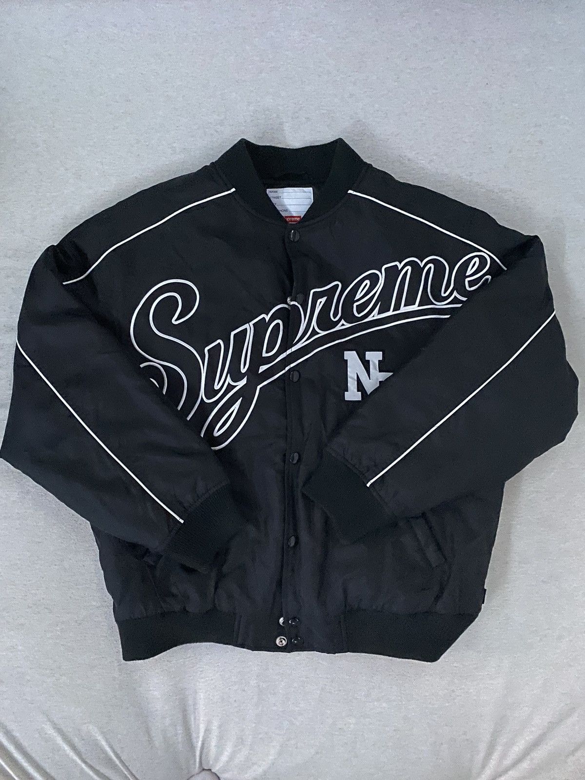 Supreme CONTRAST SCRIPT VARSITY JACKET Supreme Contrast Script