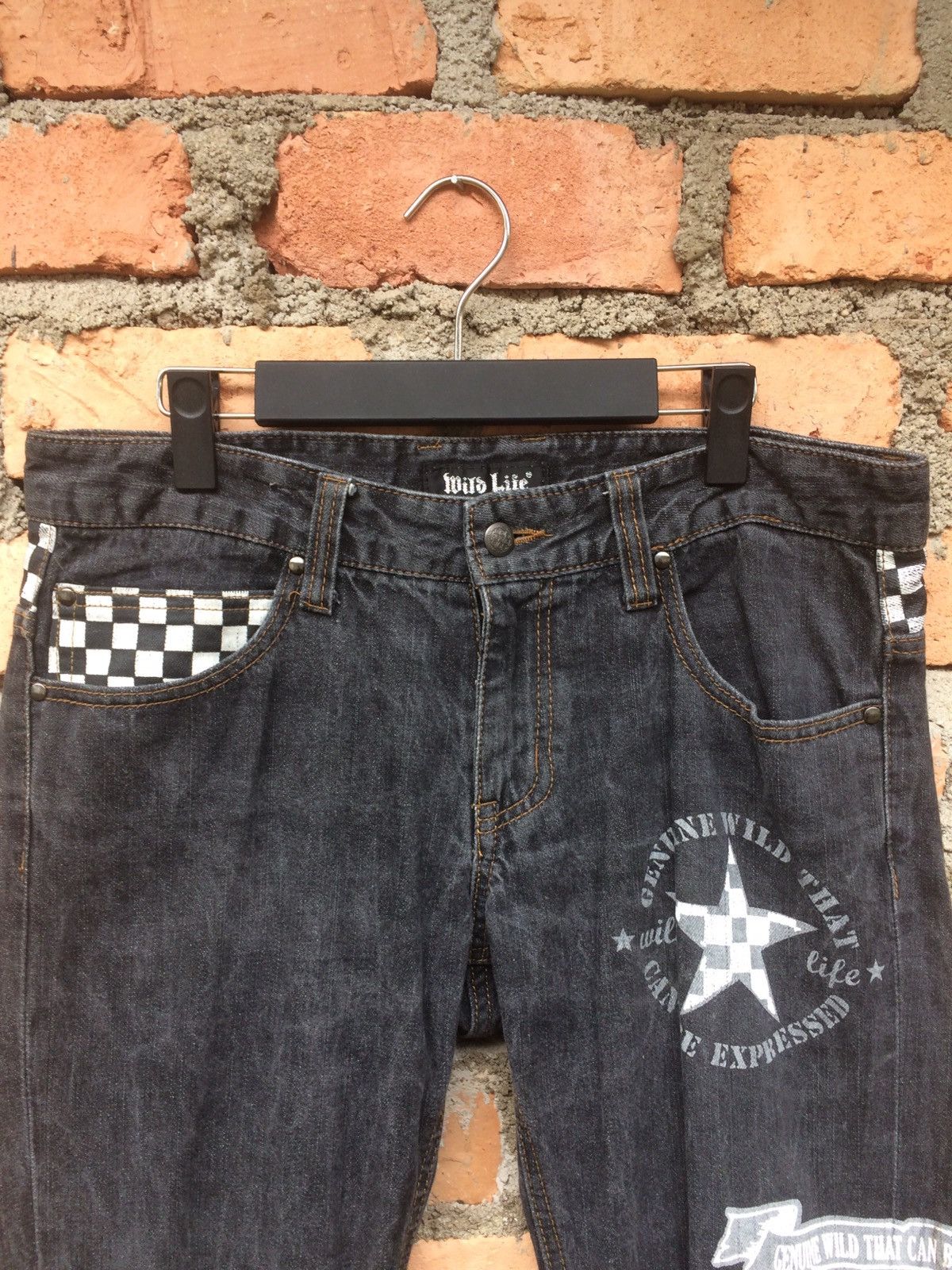Japanese Brand Japanese Designer Wild Life Streatwear Style Denim Pant Size US 35 - 3 Thumbnail