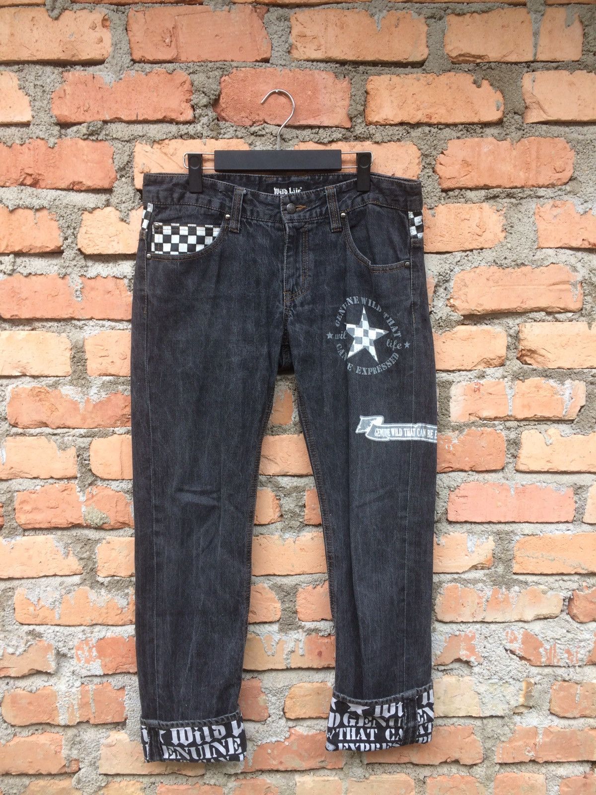 Japanese Brand Japanese Designer Wild Life Streatwear Style Denim Pant Size US 35 - 2 Thumbnail