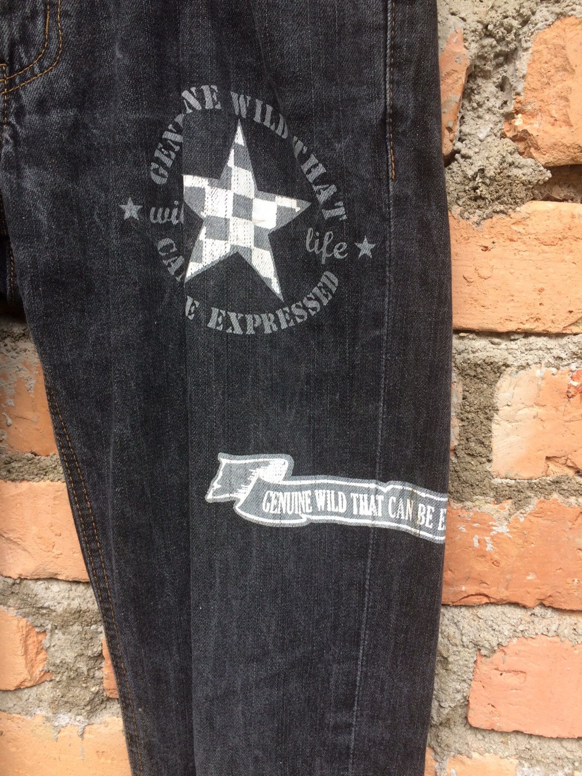 Japanese Brand Japanese Designer Wild Life Streatwear Style Denim Pant Size US 35 - 7 Thumbnail