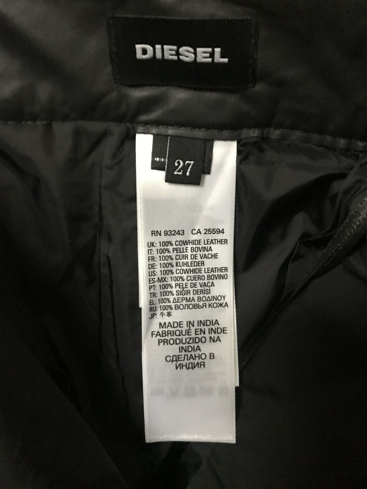 Diesel P MONTE L leather trouser