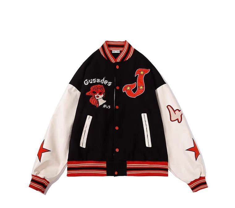 Two Tone Color Block Bomber Jacket