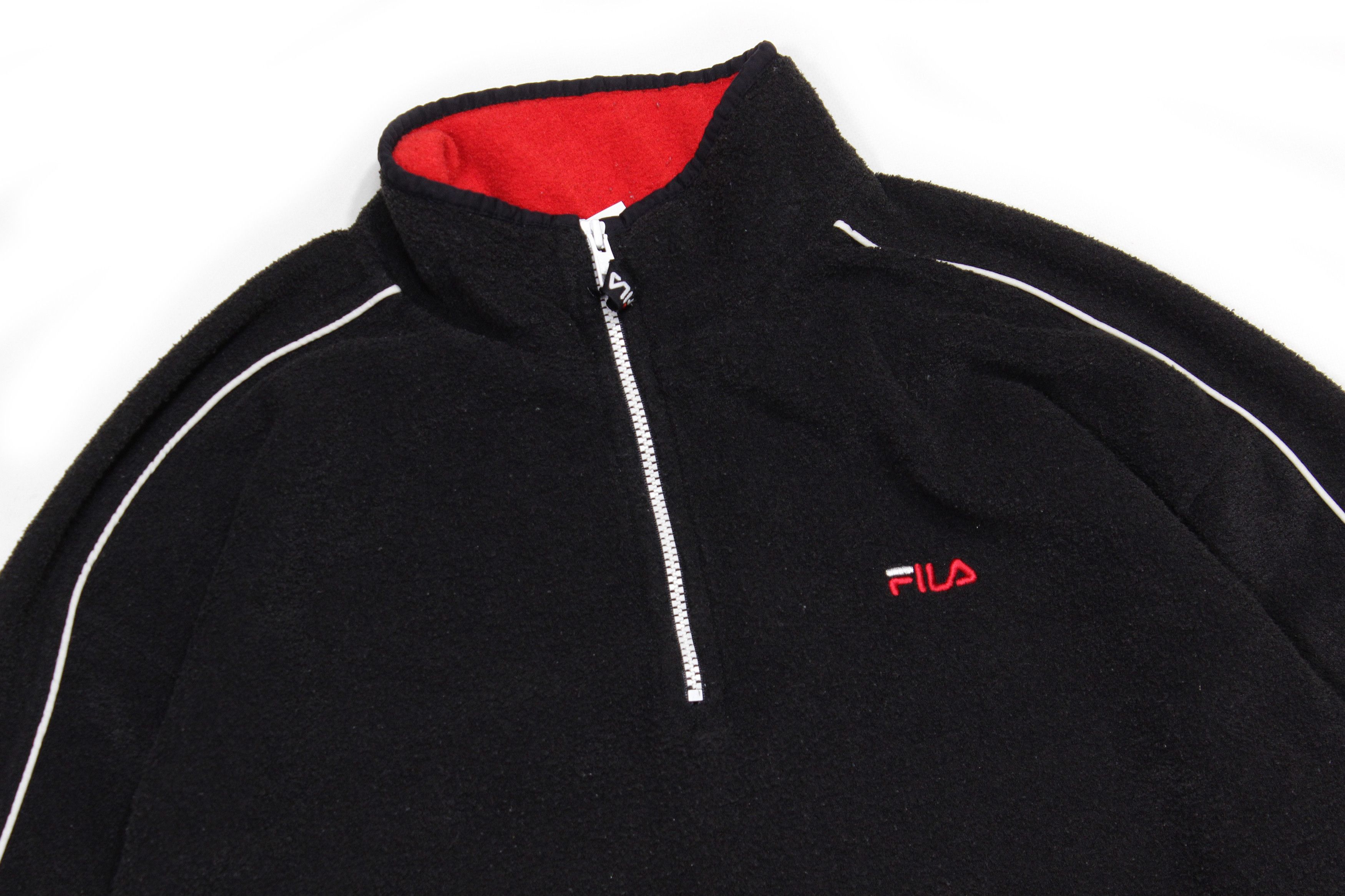 Fila 90S Logo Fleece Jacket Vintage Size US XL / EU 56 / 4 - 3 Thumbnail