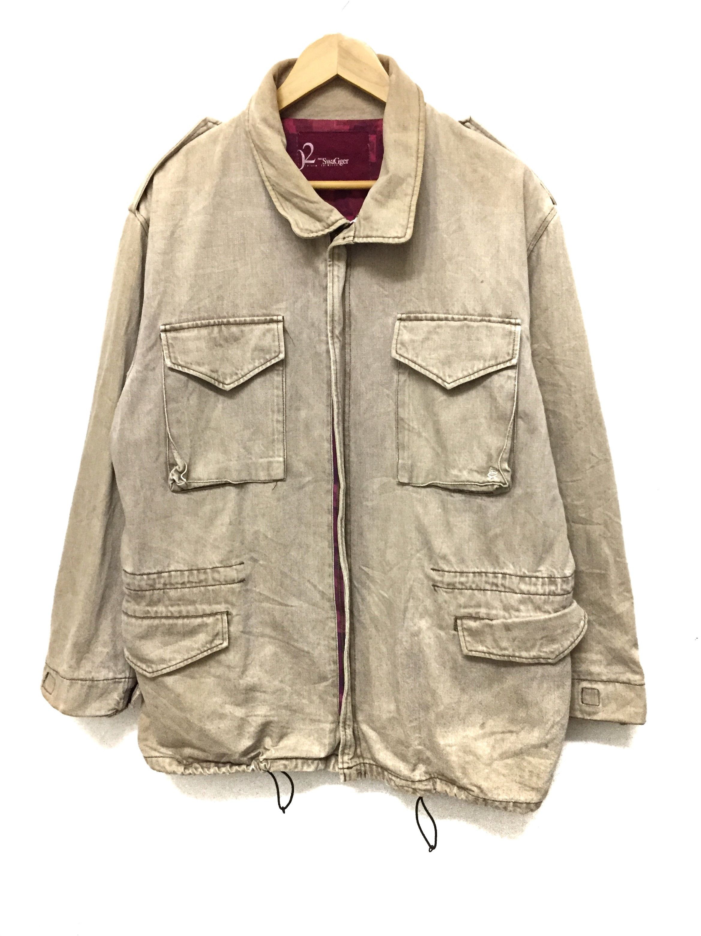 Swagger 90's SWAGGER M65 Big pocket denim Heavy jacket Size US XL / EU 56 / 4 - 3 Thumbnail