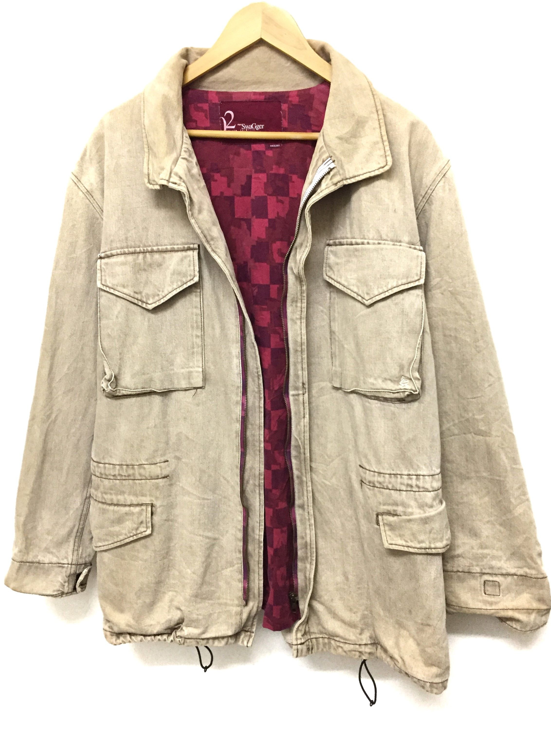 Swagger 90's SWAGGER M65 Big pocket denim Heavy jacket Size US XL / EU 56 / 4 - 6 Thumbnail