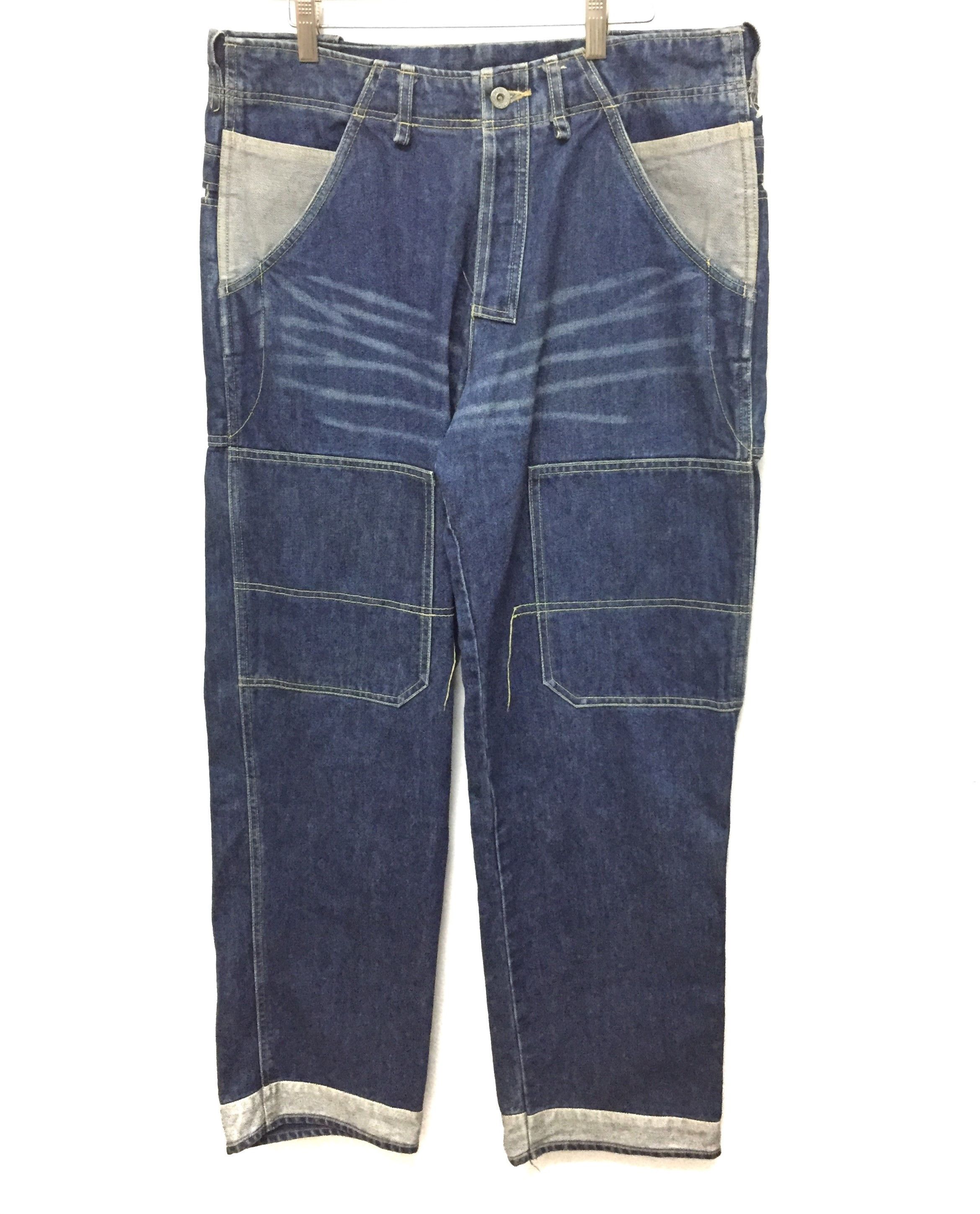 realmad HECTIC 90's Mad HECTIC Contra Stitch Double Knee baggy Raw Denim Size US 33 - 1 Thumbnail