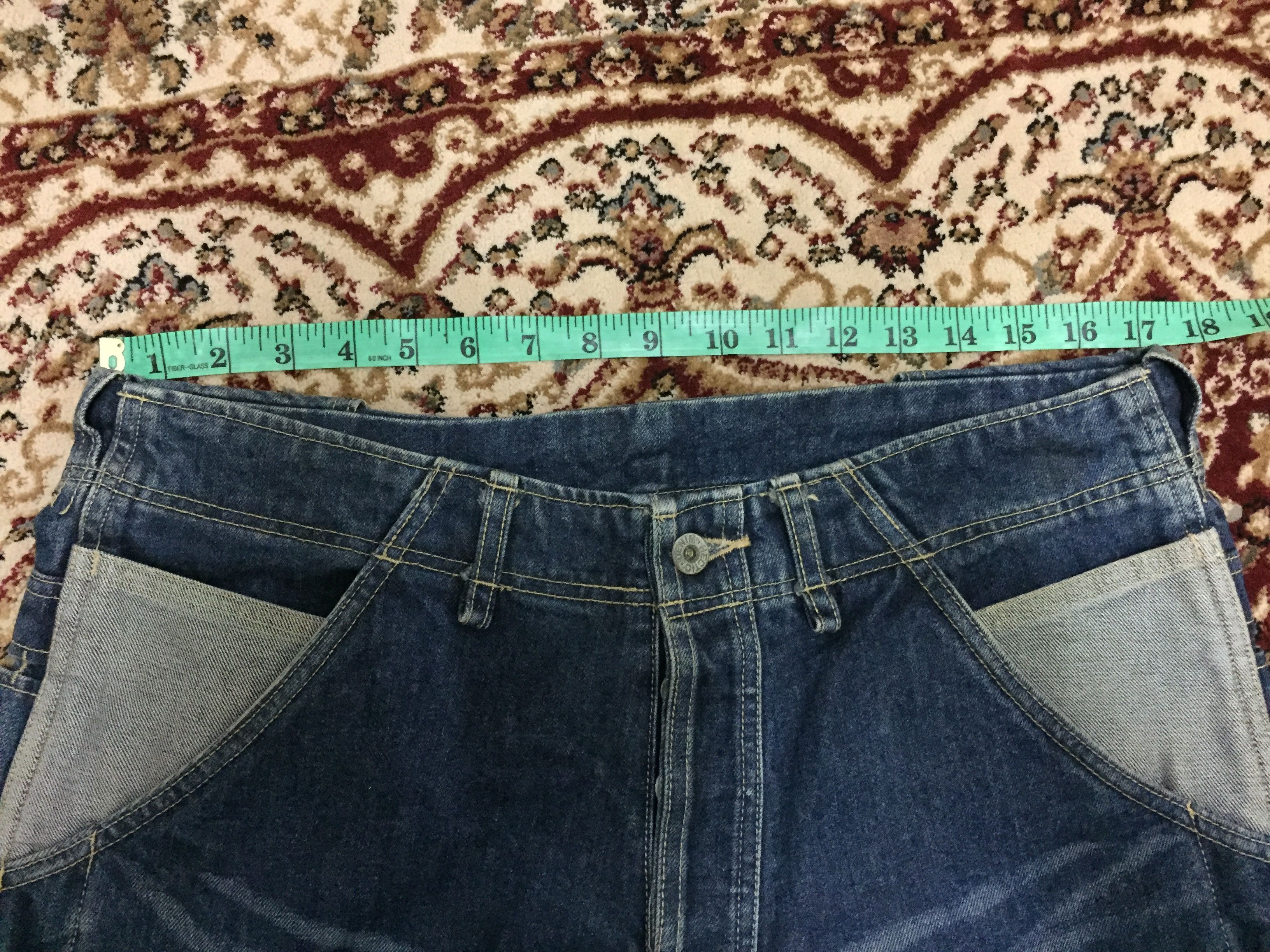 realmad HECTIC 90's Mad HECTIC Contra Stitch Double Knee baggy Raw Denim Size US 33 - 12 Thumbnail