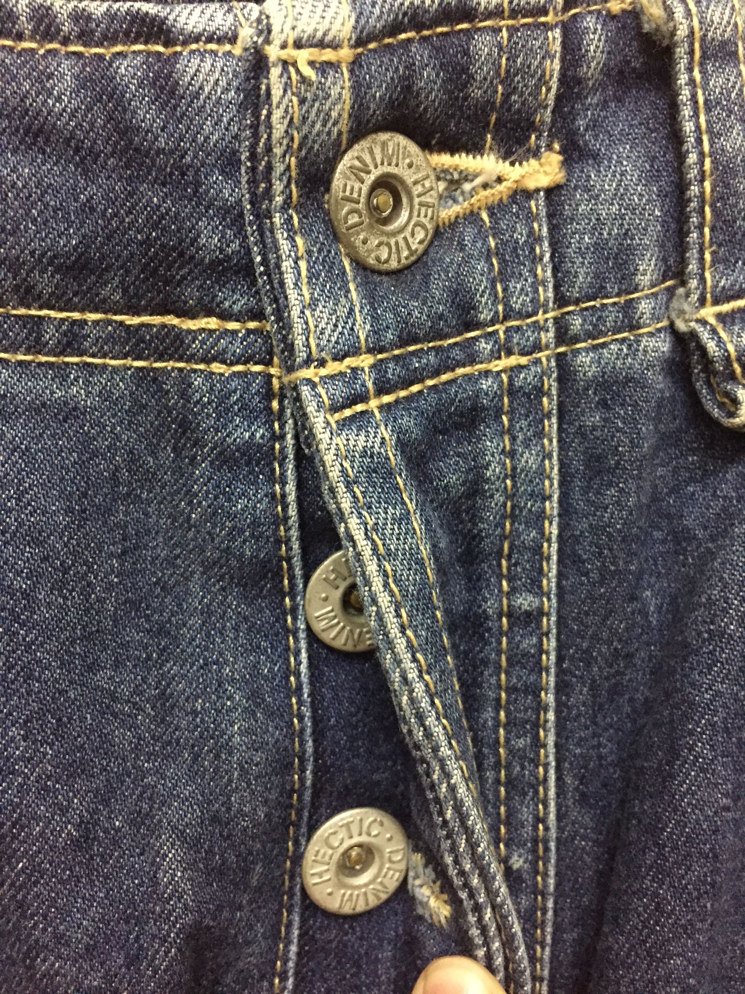 realmad HECTIC 90's Mad HECTIC Contra Stitch Double Knee baggy Raw Denim Size US 33 - 6 Thumbnail