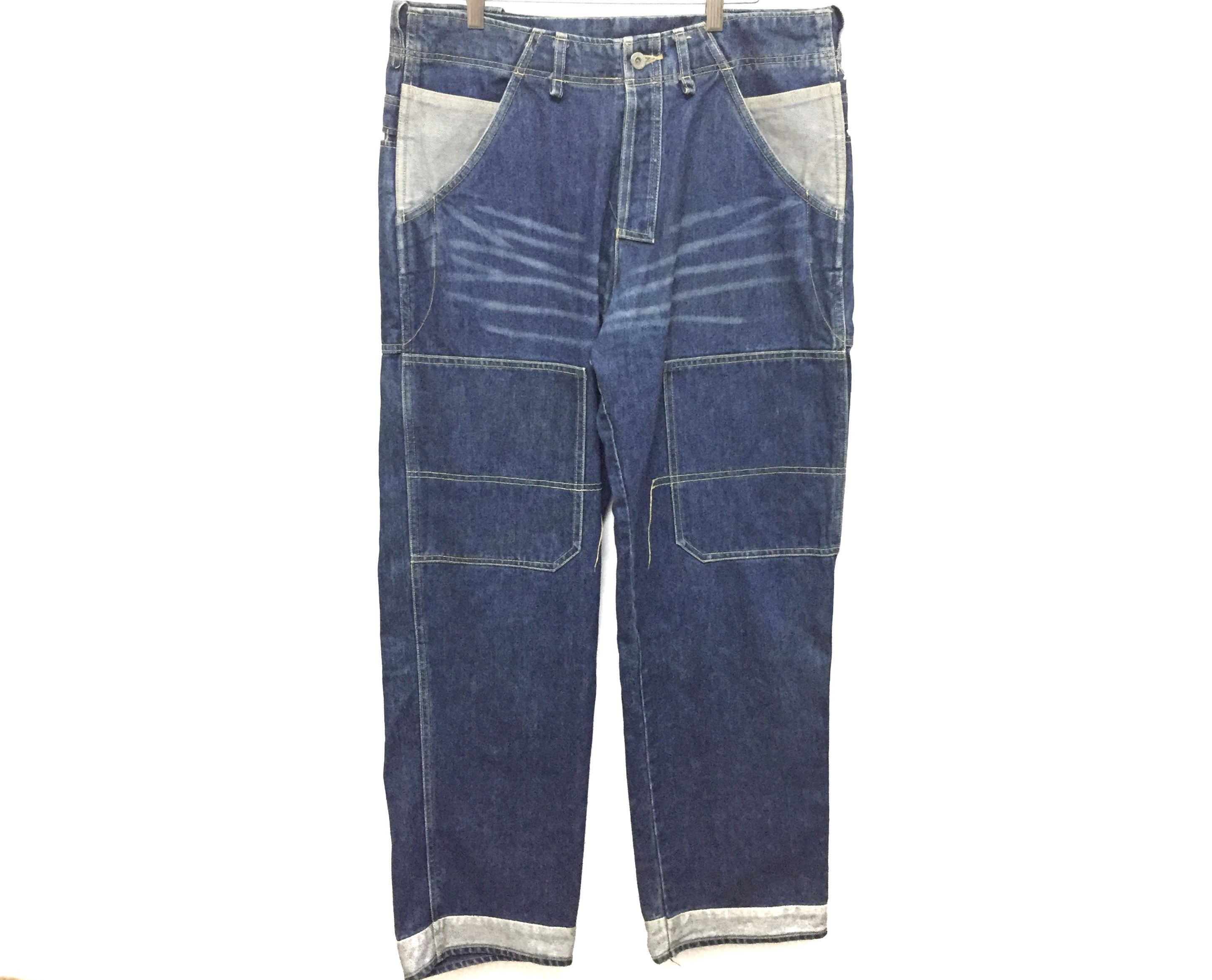 realmad HECTIC 90's Mad HECTIC Contra Stitch Double Knee baggy Raw Denim Size US 33 - 2 Thumbnail