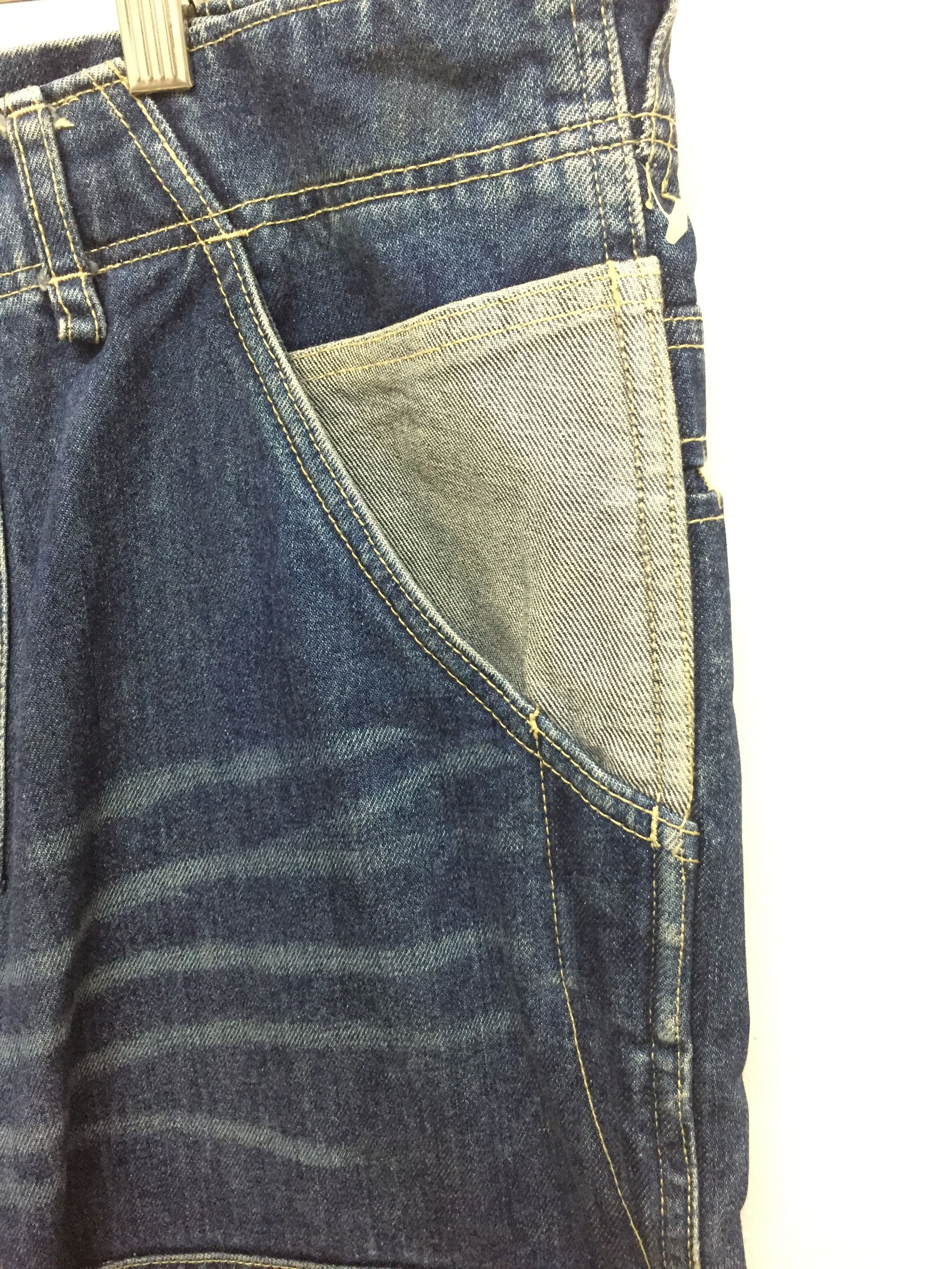 realmad HECTIC 90's Mad HECTIC Contra Stitch Double Knee baggy Raw Denim Size US 33 - 7 Thumbnail