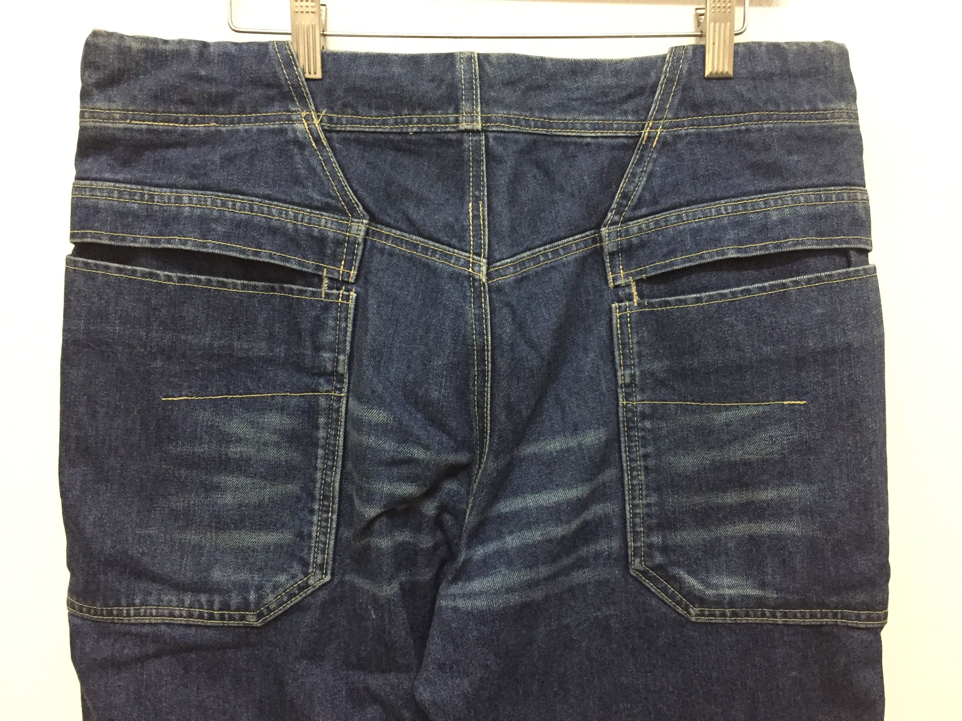 realmad HECTIC 90's Mad HECTIC Contra Stitch Double Knee baggy Raw Denim Size US 33 - 9 Thumbnail