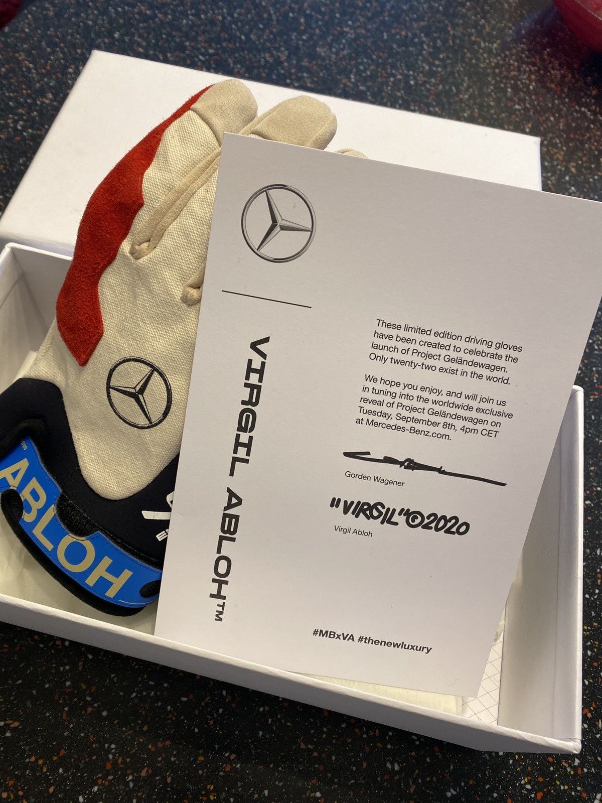 Mercedes Benz × Virgil Abloh Virgil Abloh Mercedes Benz Racing Gloves ...