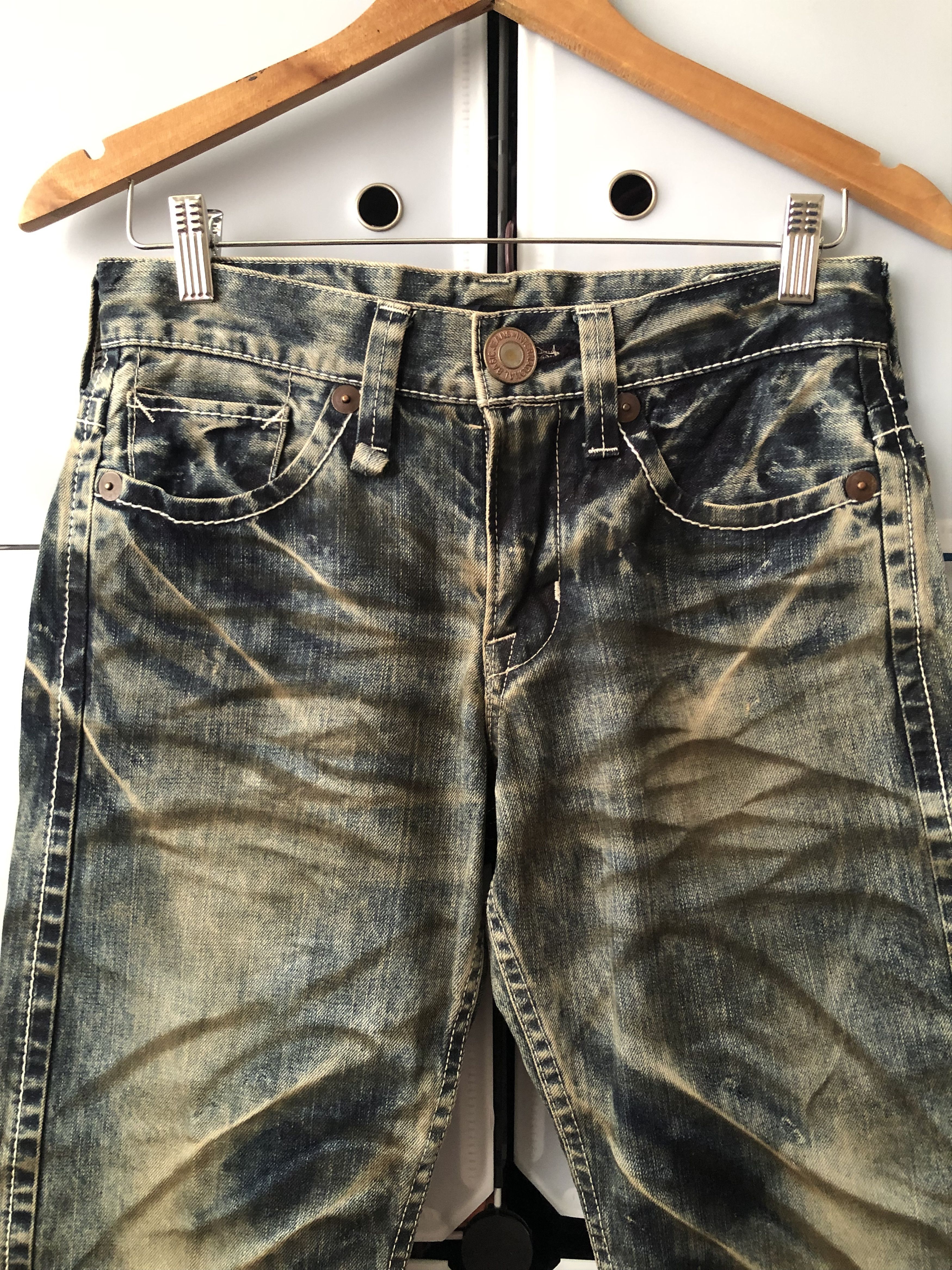 Blue Blue Japan Vintage Blue Way Dirty Design Shirt Rise Denim Pants Size US 30 / EU 46 - 5 Thumbnail