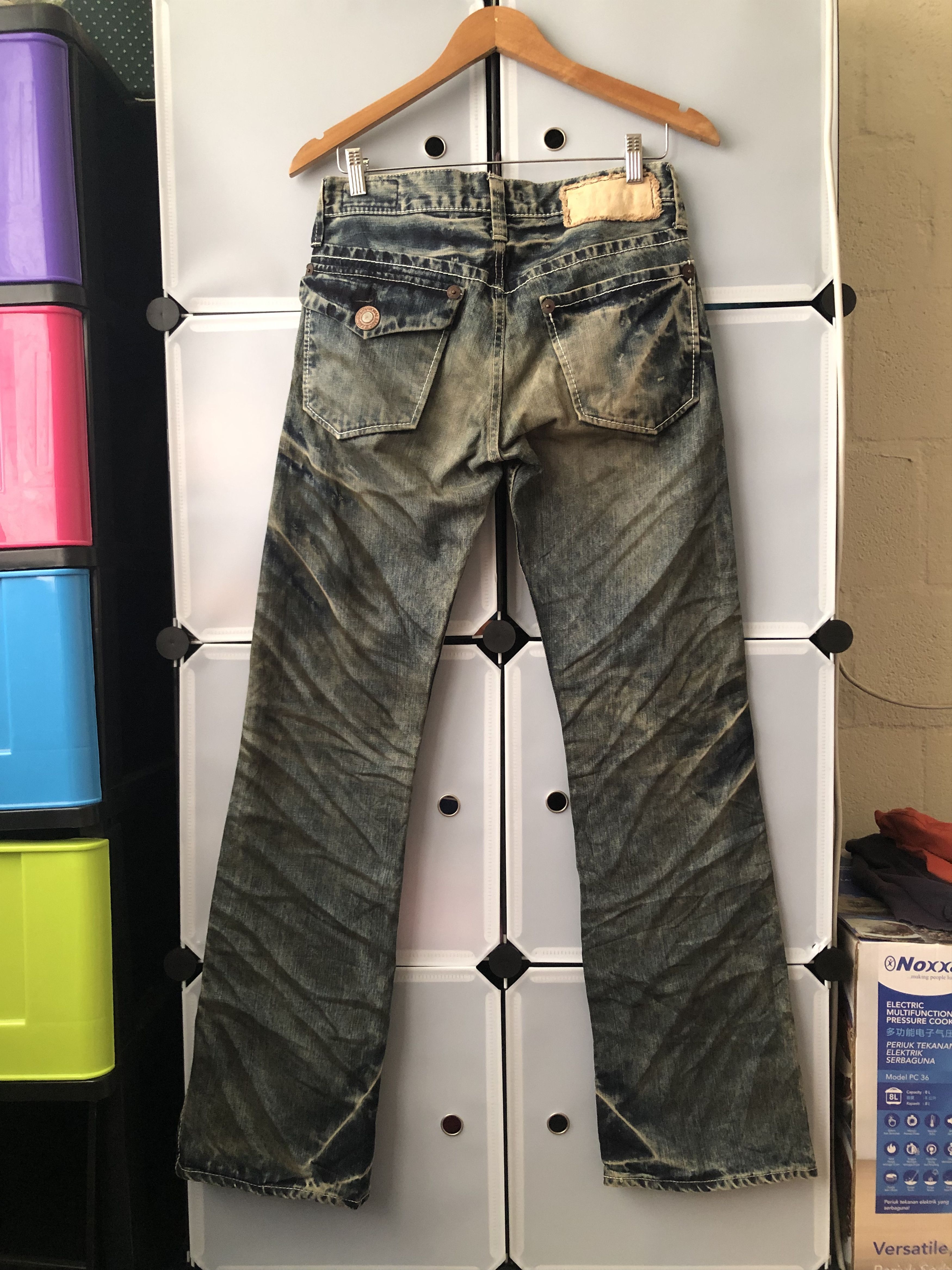 Blue Blue Japan Vintage Blue Way Dirty Design Shirt Rise Denim Pants Size US 30 / EU 46 - 2 Thumbnail