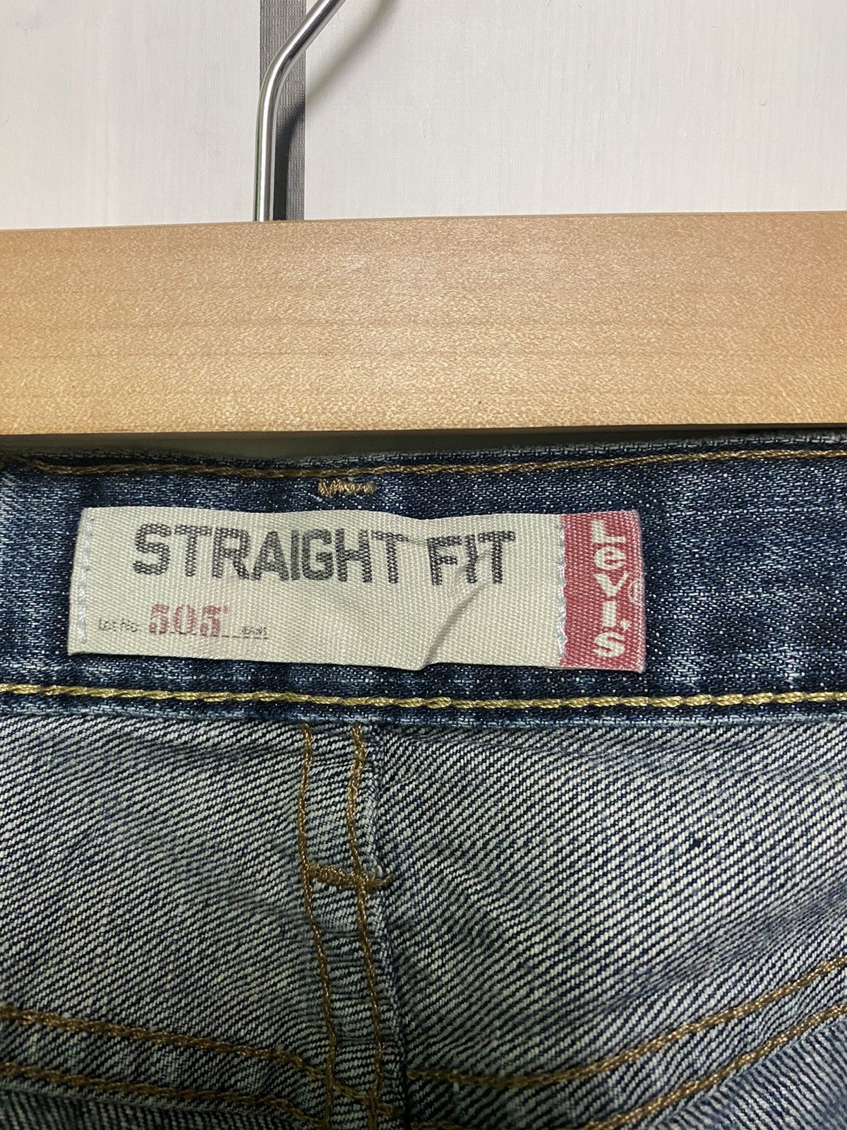 Levi's × Vintage Vintage LEVIS 505 Mid Blue Straight Fit Jeans- L27 Size US 32 / EU 48 - 14 Thumbnail