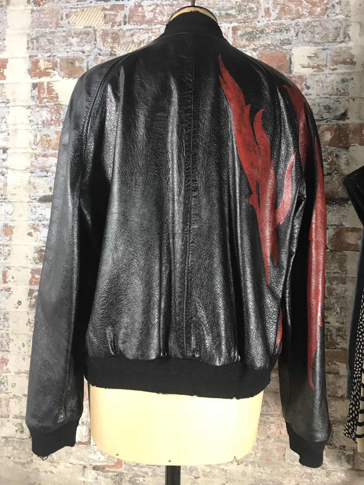 Saint Laurent Paris FW17 ‘inferno’ capsule leather bomber jacket 50 BNWT Size US M / EU 48-50 / 2 - 14 Thumbnail