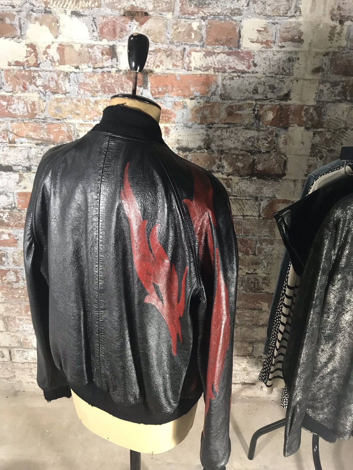 Saint Laurent Paris FW17 ‘inferno’ capsule leather bomber jacket 50 BNWT Size US M / EU 48-50 / 2 - 12 Thumbnail