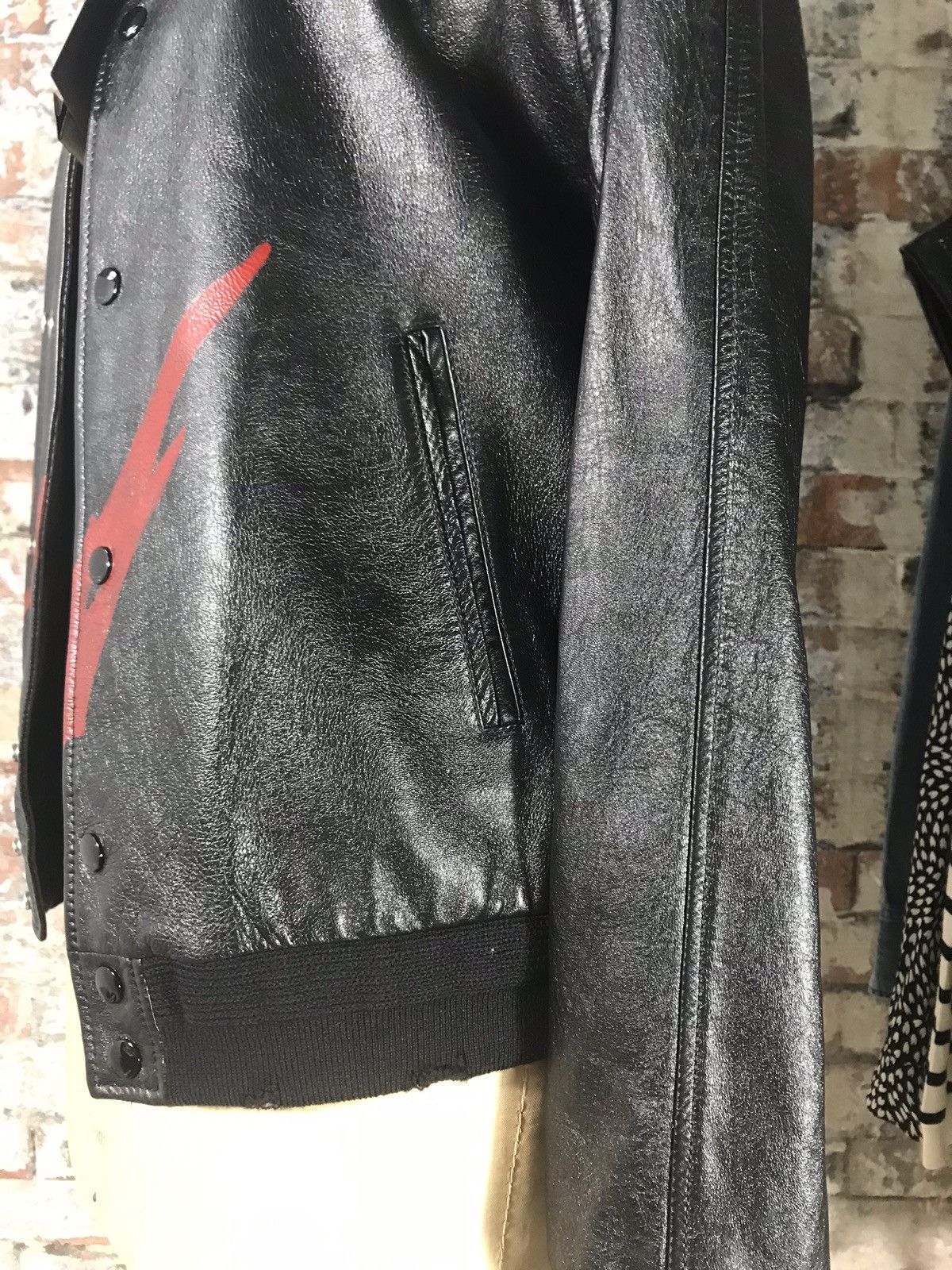 Saint Laurent Paris FW17 ‘inferno’ capsule leather bomber jacket 50 BNWT Size US M / EU 48-50 / 2 - 15 Thumbnail