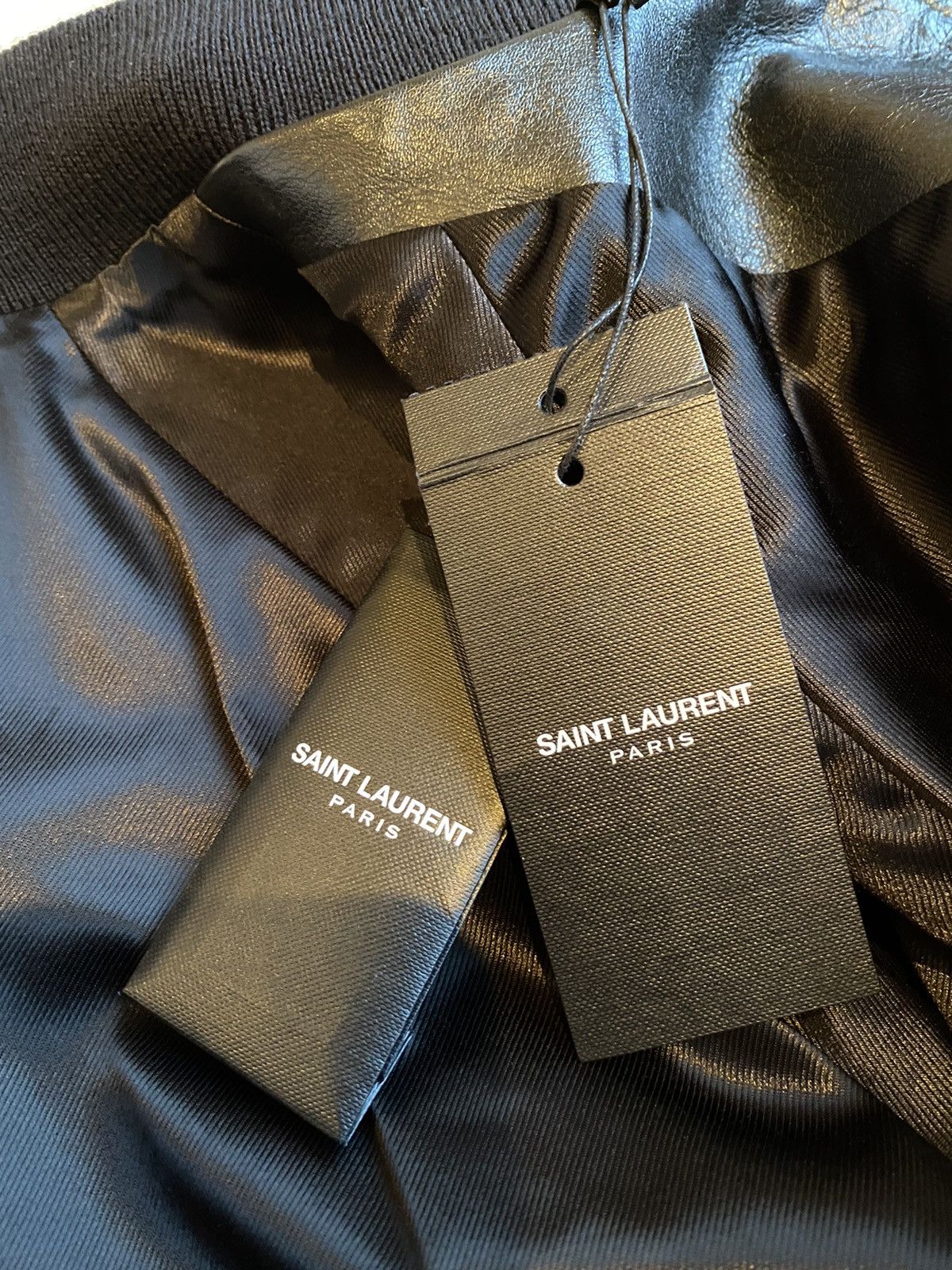 Saint Laurent Paris FW17 ‘inferno’ capsule leather bomber jacket 50 BNWT Size US M / EU 48-50 / 2 - 21 Thumbnail