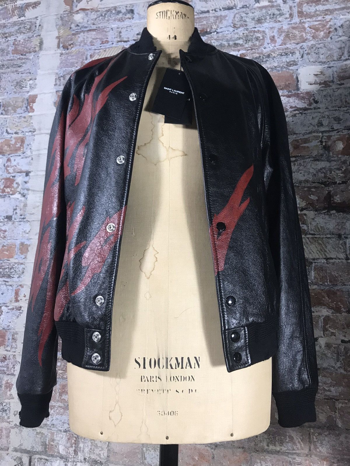 Saint Laurent Paris FW17 ‘inferno’ capsule leather bomber jacket 50 BNWT Size US M / EU 48-50 / 2 - 16 Thumbnail