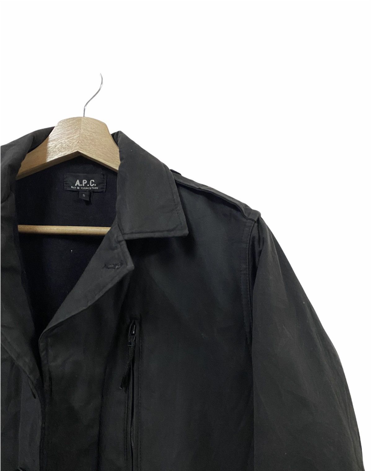 A.P.C. A.P.C Wax Coated Black Multipocket Jacket Made In France Size US S / EU 44-46 / 1 - 15 Thumbnail