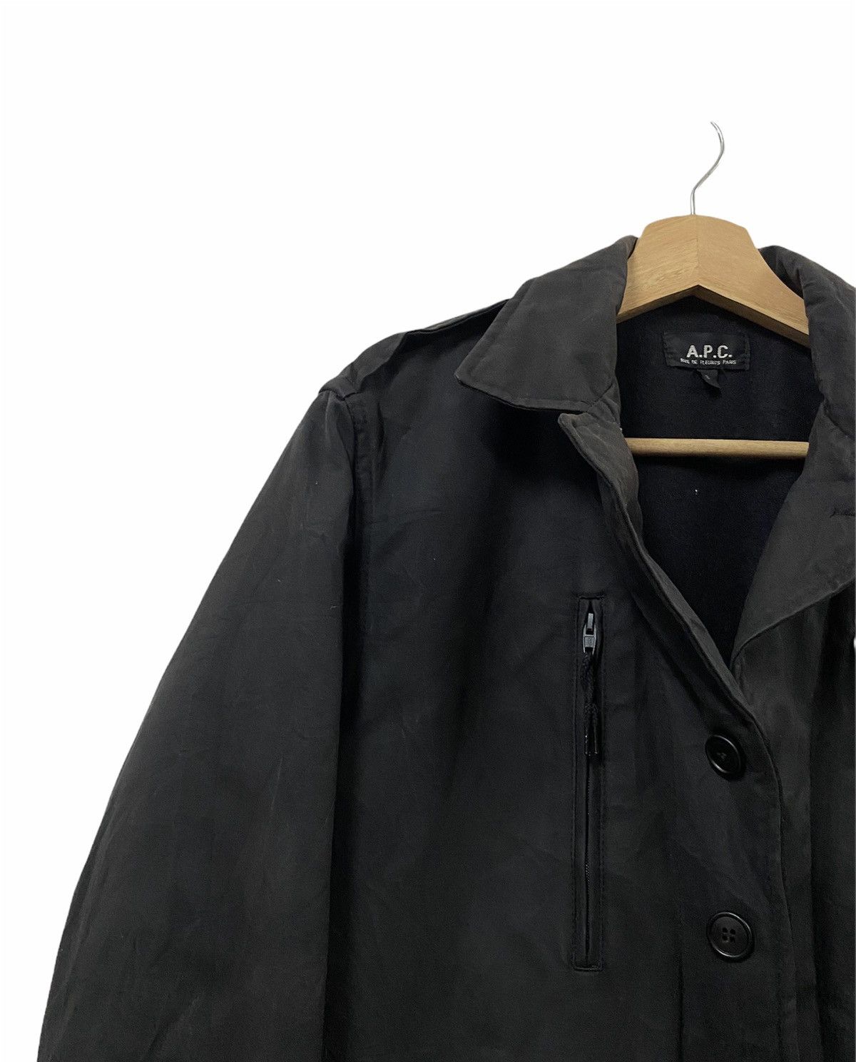 A.P.C. A.P.C Wax Coated Black Multipocket Jacket Made In France Size US S / EU 44-46 / 1 - 13 Thumbnail