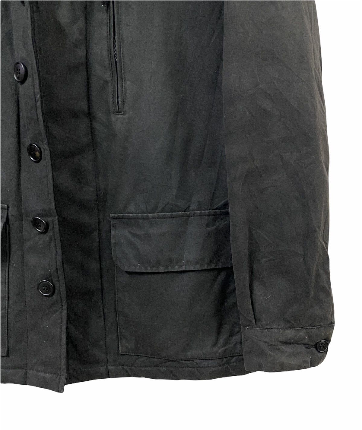 A.P.C. A.P.C Wax Coated Black Multipocket Jacket Made In France Size US S / EU 44-46 / 1 - 14 Thumbnail