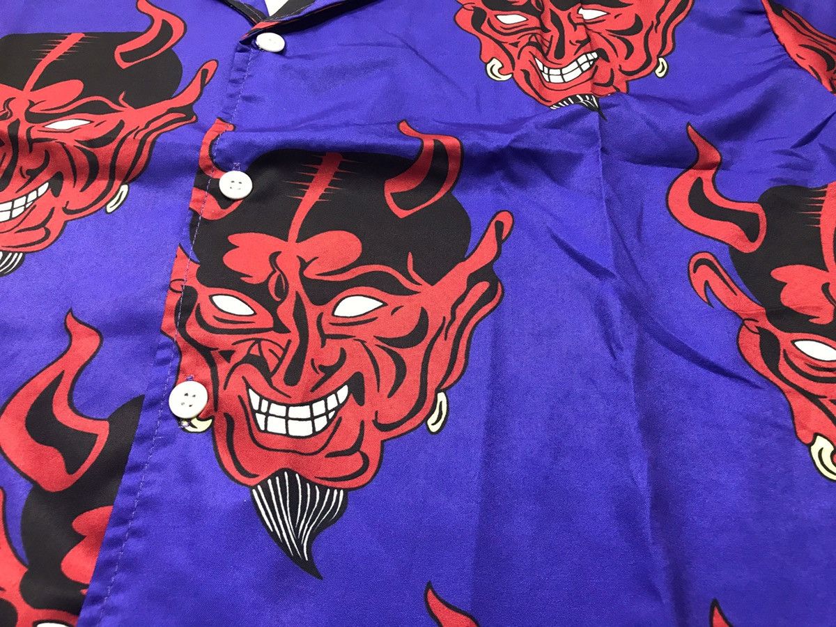Japanese Brand × Vintage Cw21 Devil shirt hawaiian/summer aloha shirt devilhead Size US L / EU 52-54 / 3 - 3 Thumbnail