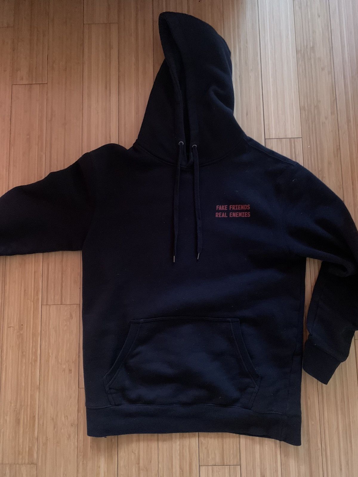 Streetwear Fake Friends Real Enemies Hoodie Grailed