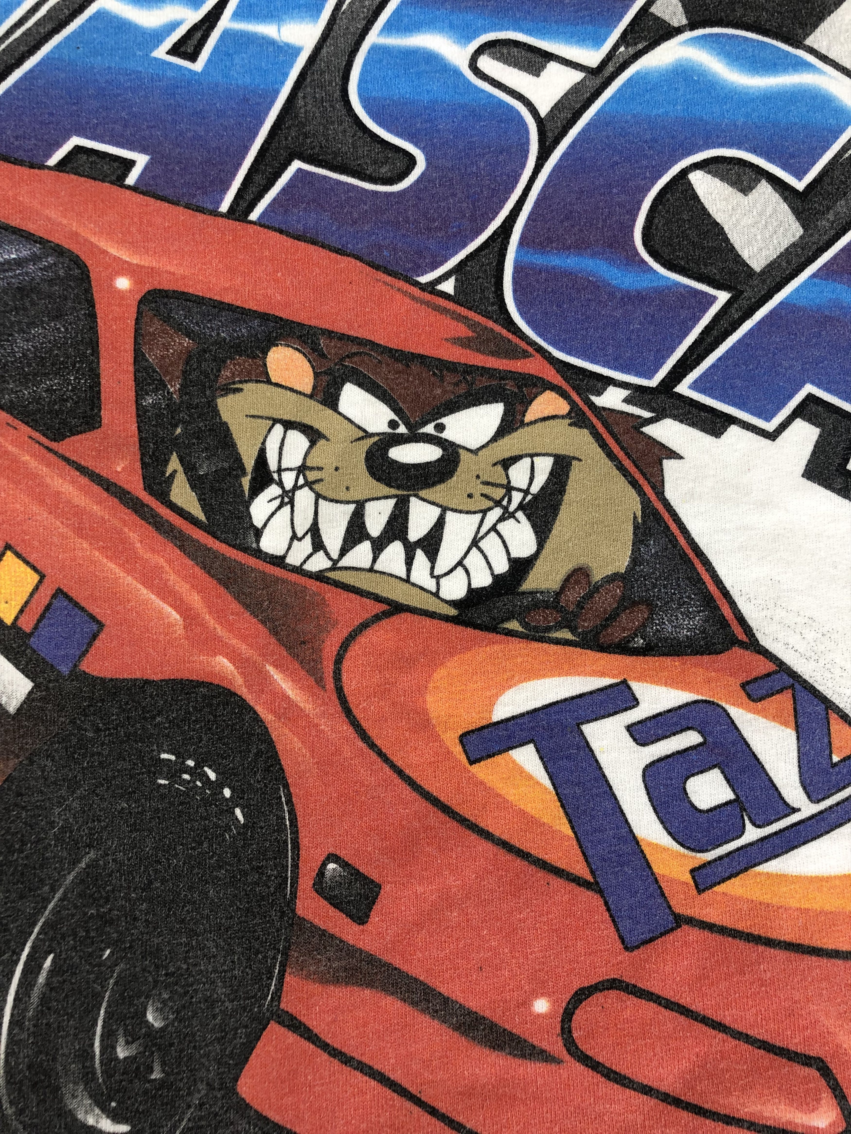 NASCAR Vintage 1995 Taz Nascar Racing (King Lion Little Mermaid) Size US XL / EU 56 / 4 - 3 Thumbnail