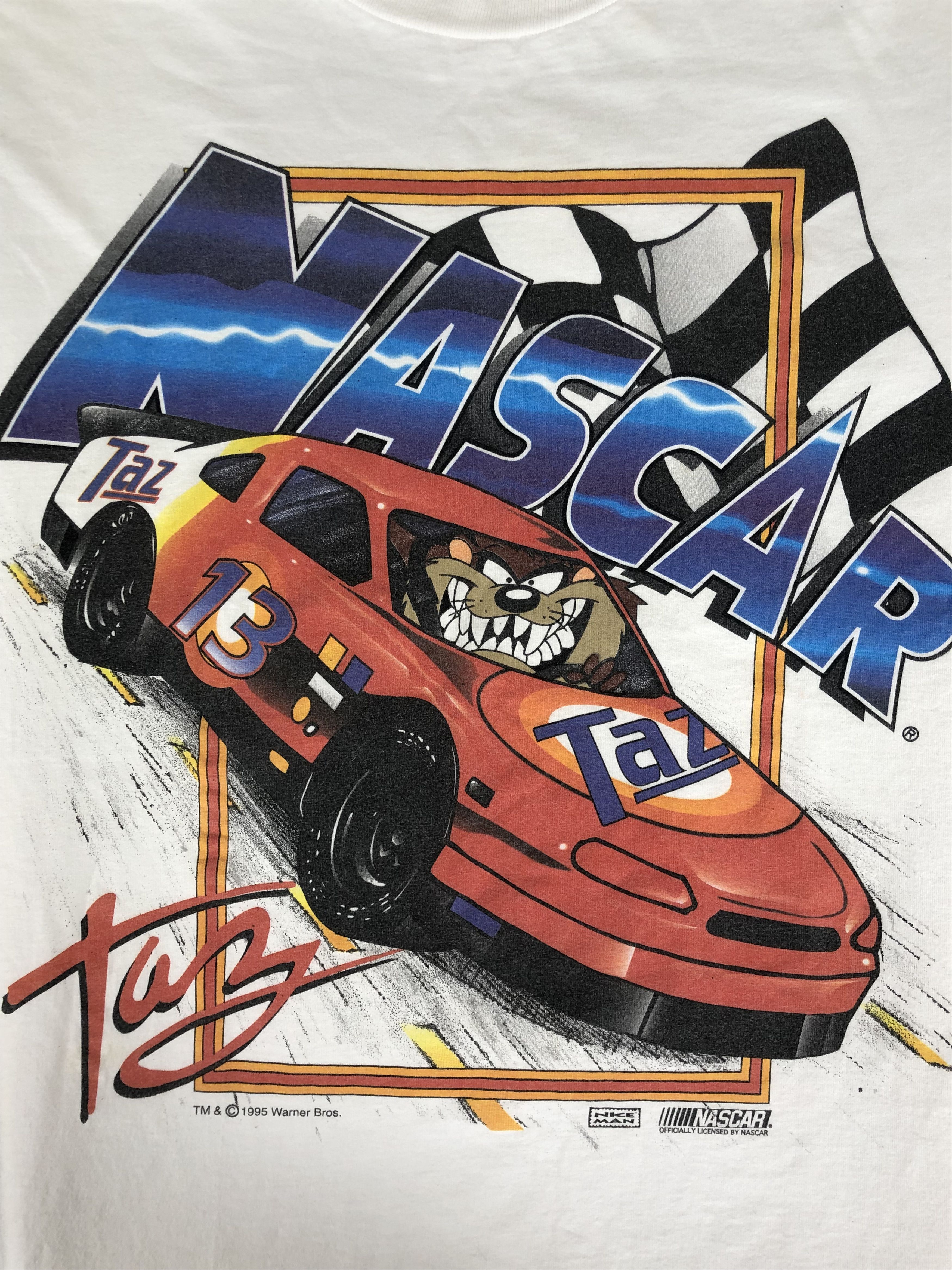 NASCAR Vintage 1995 Taz Nascar Racing (King Lion Little Mermaid) Size US XL / EU 56 / 4 - 2 Thumbnail
