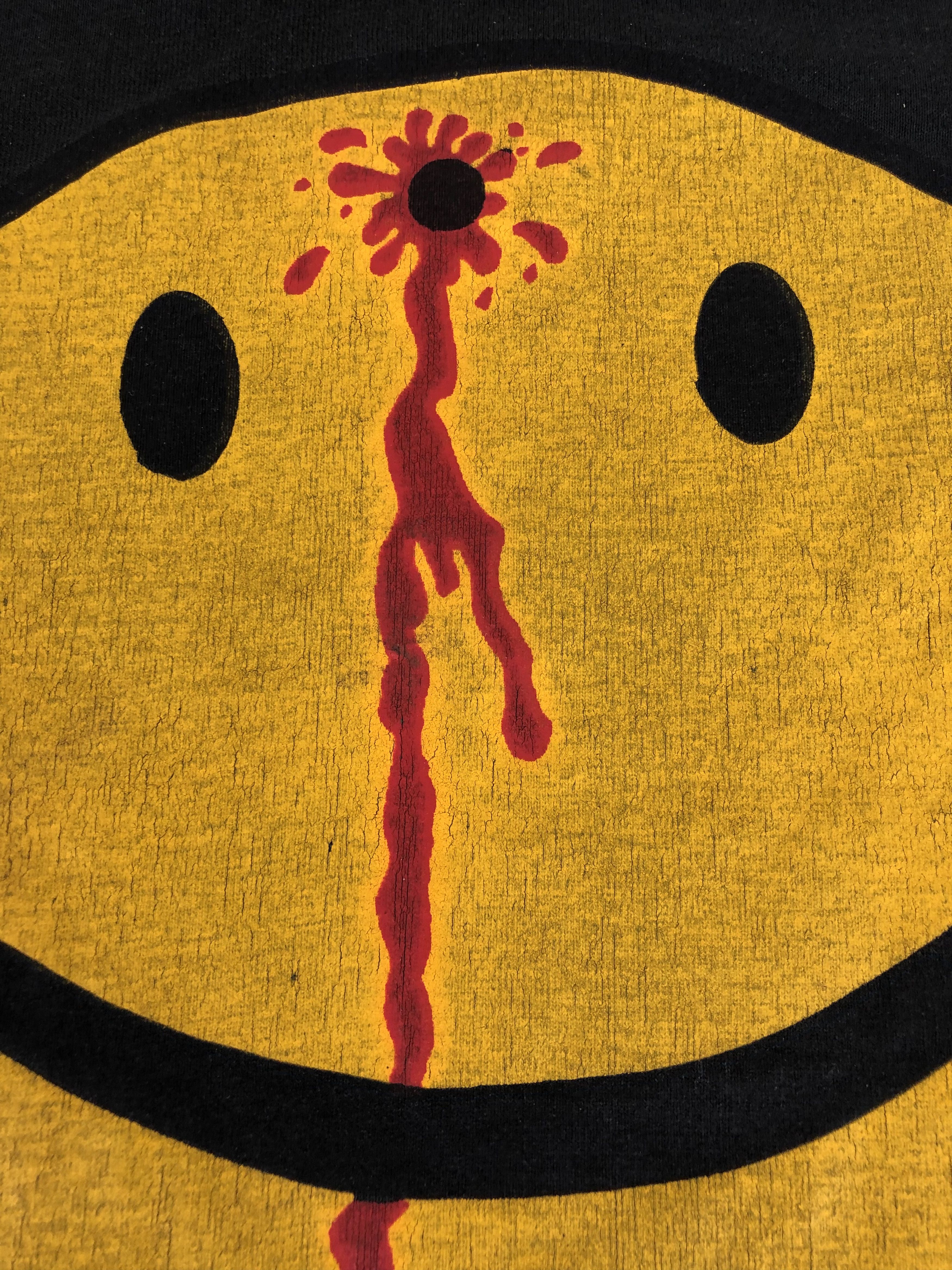 Vintage Vintage 90s Smiley Face Dead Headshot Gunshot (Vlone) Size US S / EU 44-46 / 1 - 9 Thumbnail