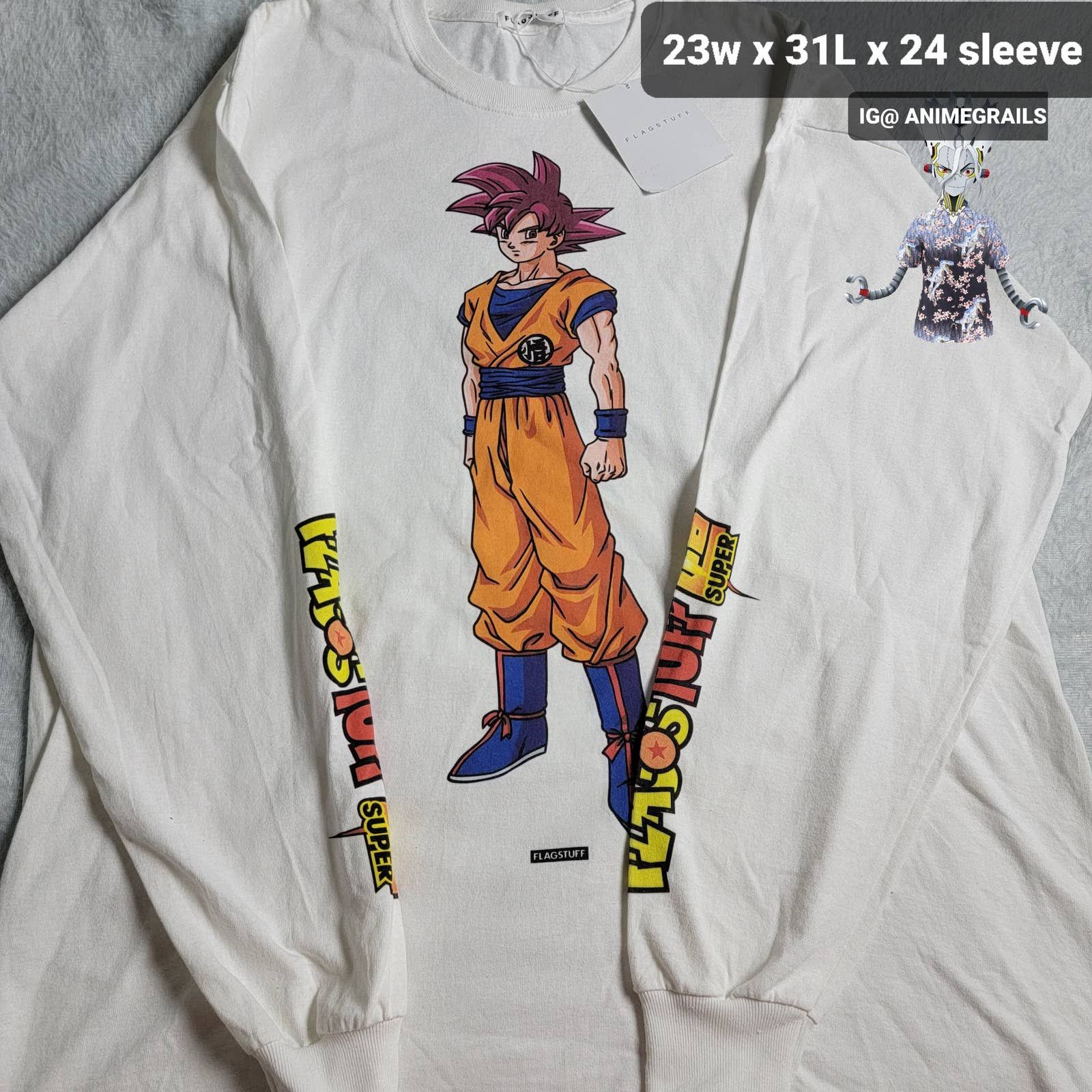 Flagstuff Flagstuff x DBZ dragon ball z Super Goku collab XL | Grailed