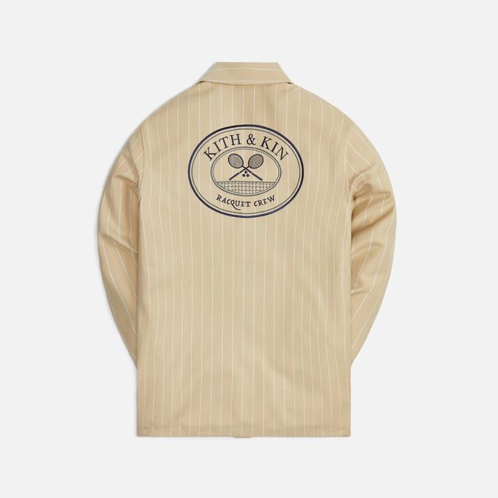 Kith Kith for Wilson Pinstripe Double Knit Coaches Jacket | Grailed