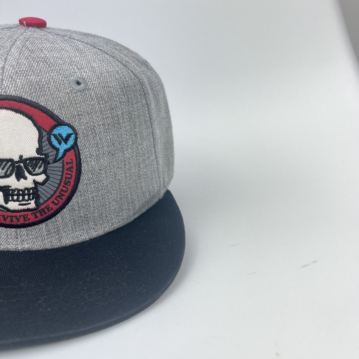 Japanese Brand Skull Shoun White Hat Flat Brim Cap Hat Size ONE SIZE - 13 Thumbnail