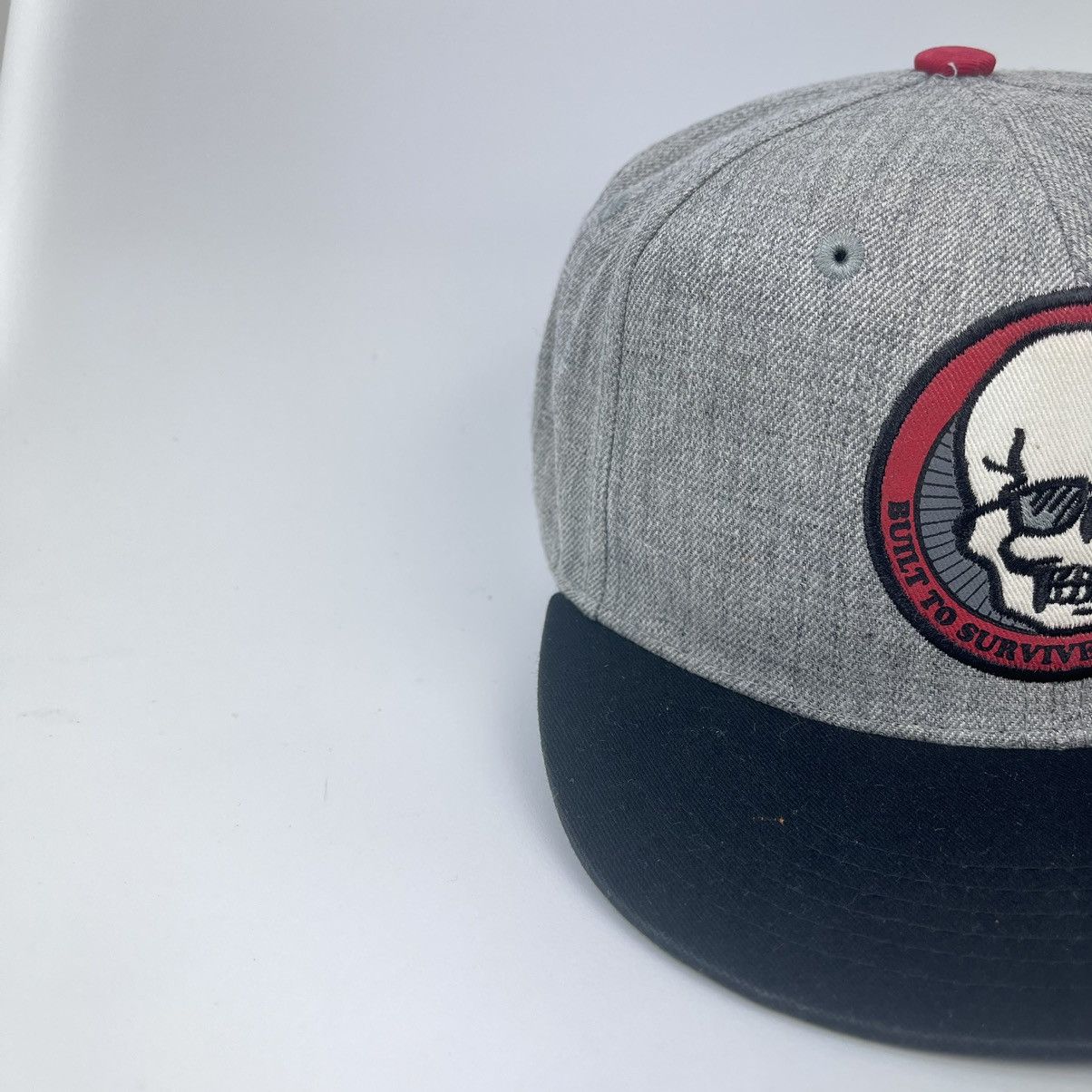 Japanese Brand Skull Shoun White Hat Flat Brim Cap Hat Size ONE SIZE - 12 Thumbnail