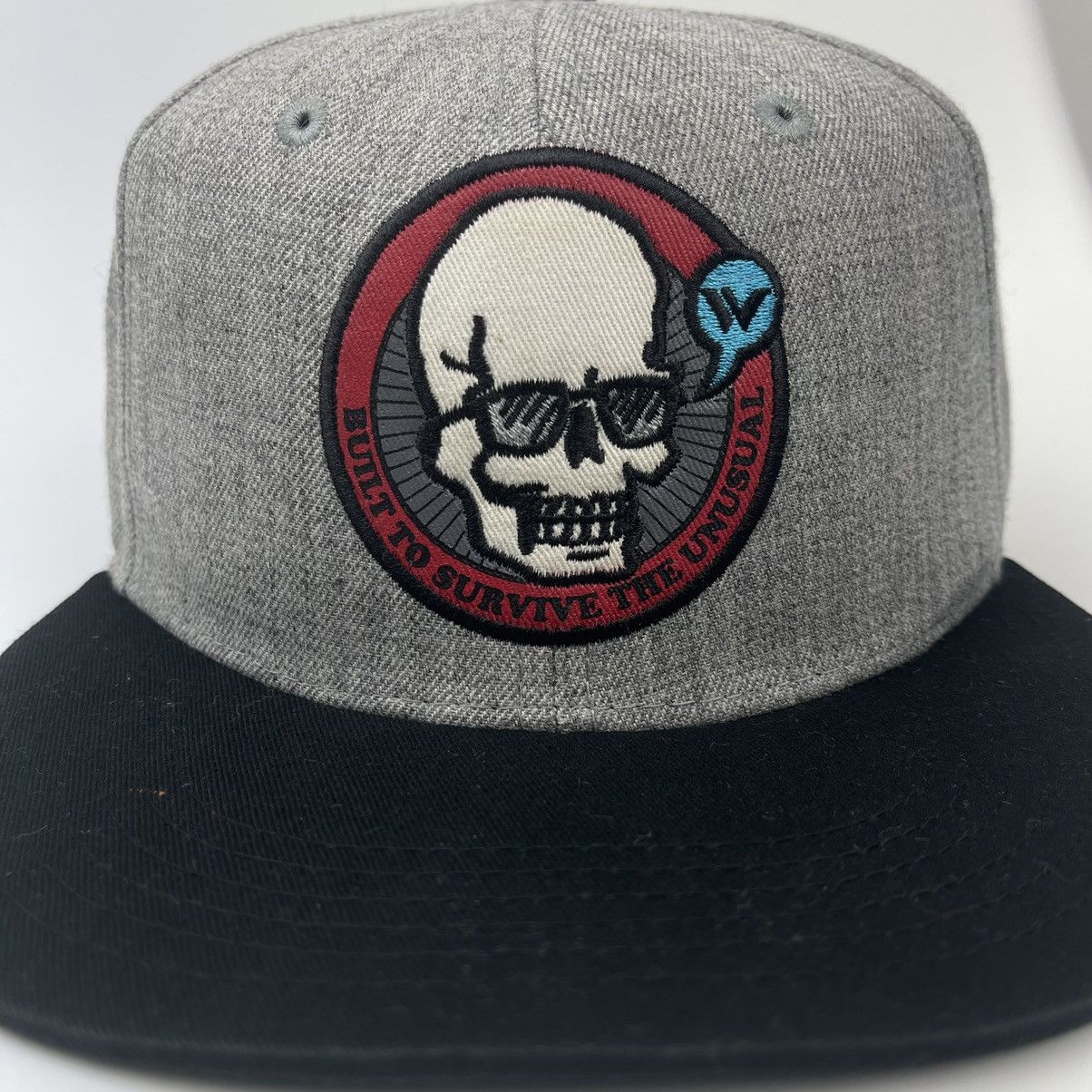 Japanese Brand Skull Shoun White Hat Flat Brim Cap Hat Size ONE SIZE - 14 Thumbnail