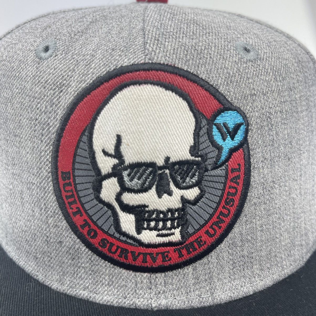 Japanese Brand Skull Shoun White Hat Flat Brim Cap Hat Size ONE SIZE - 5 Thumbnail