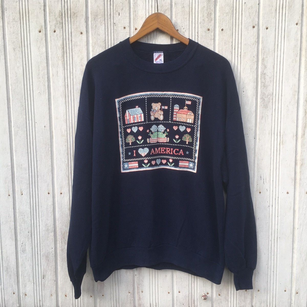 Vintage I Love American Jumper Pull Over Sweatshirt